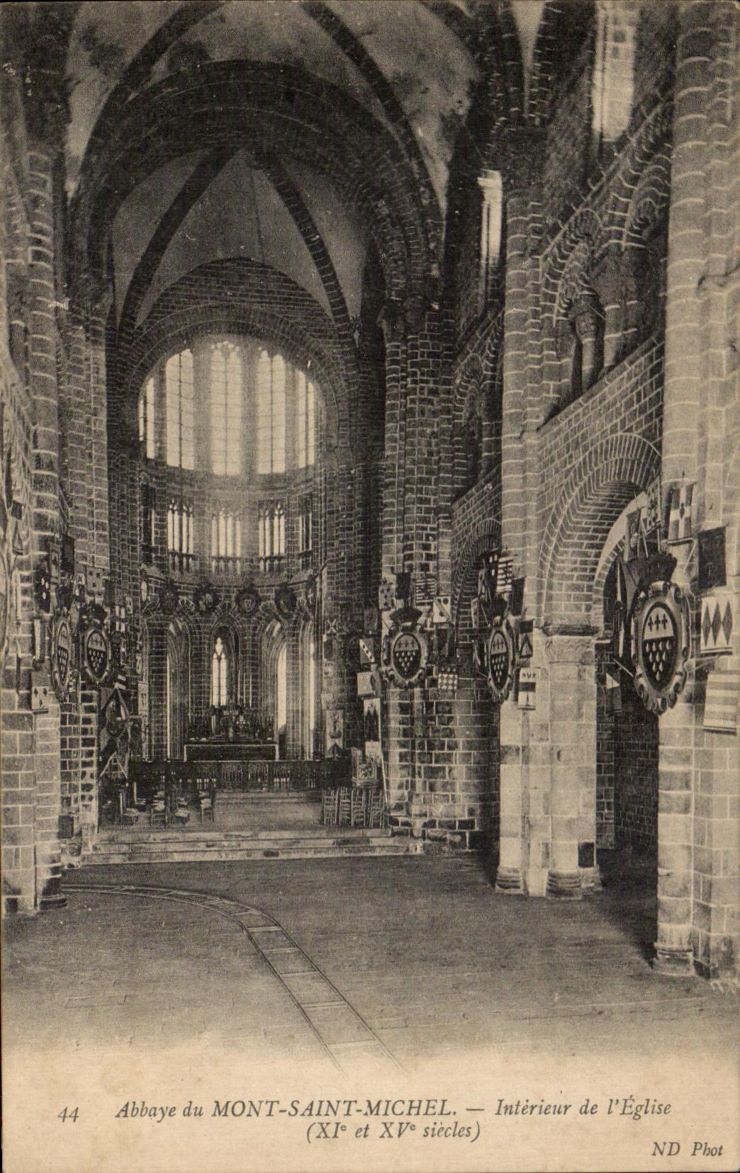 CPA the Mount St Interior Michel Abbey of the church