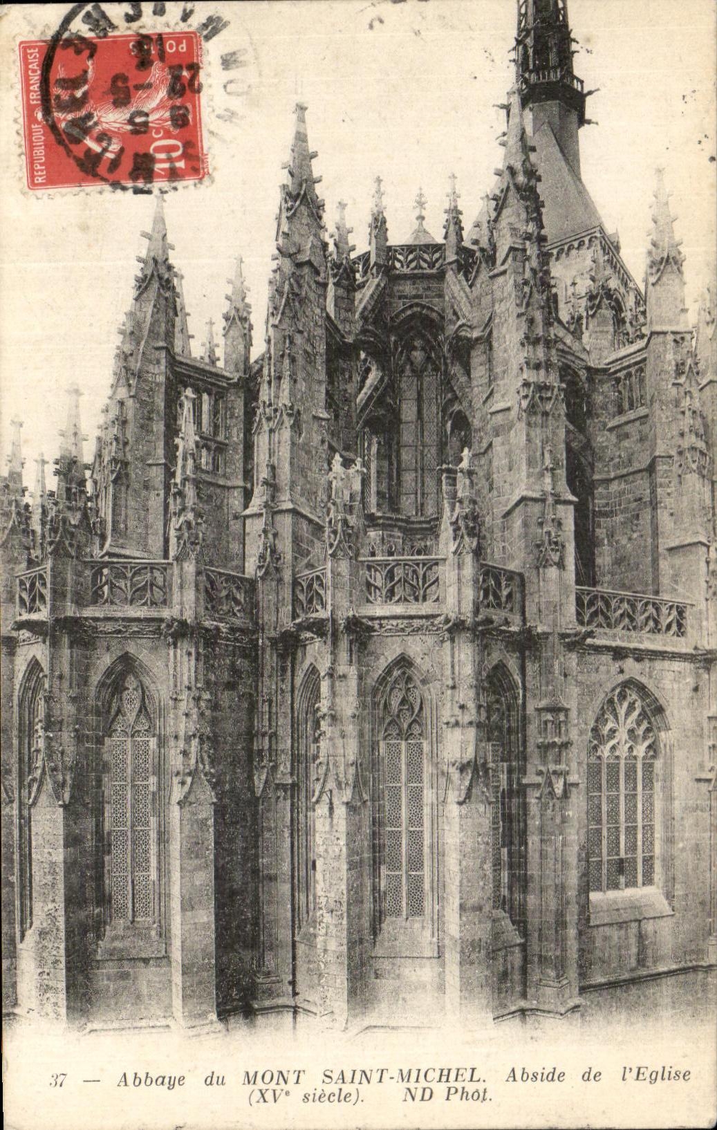 CPA the Mount St Michel Abbey of the Apse of the Church