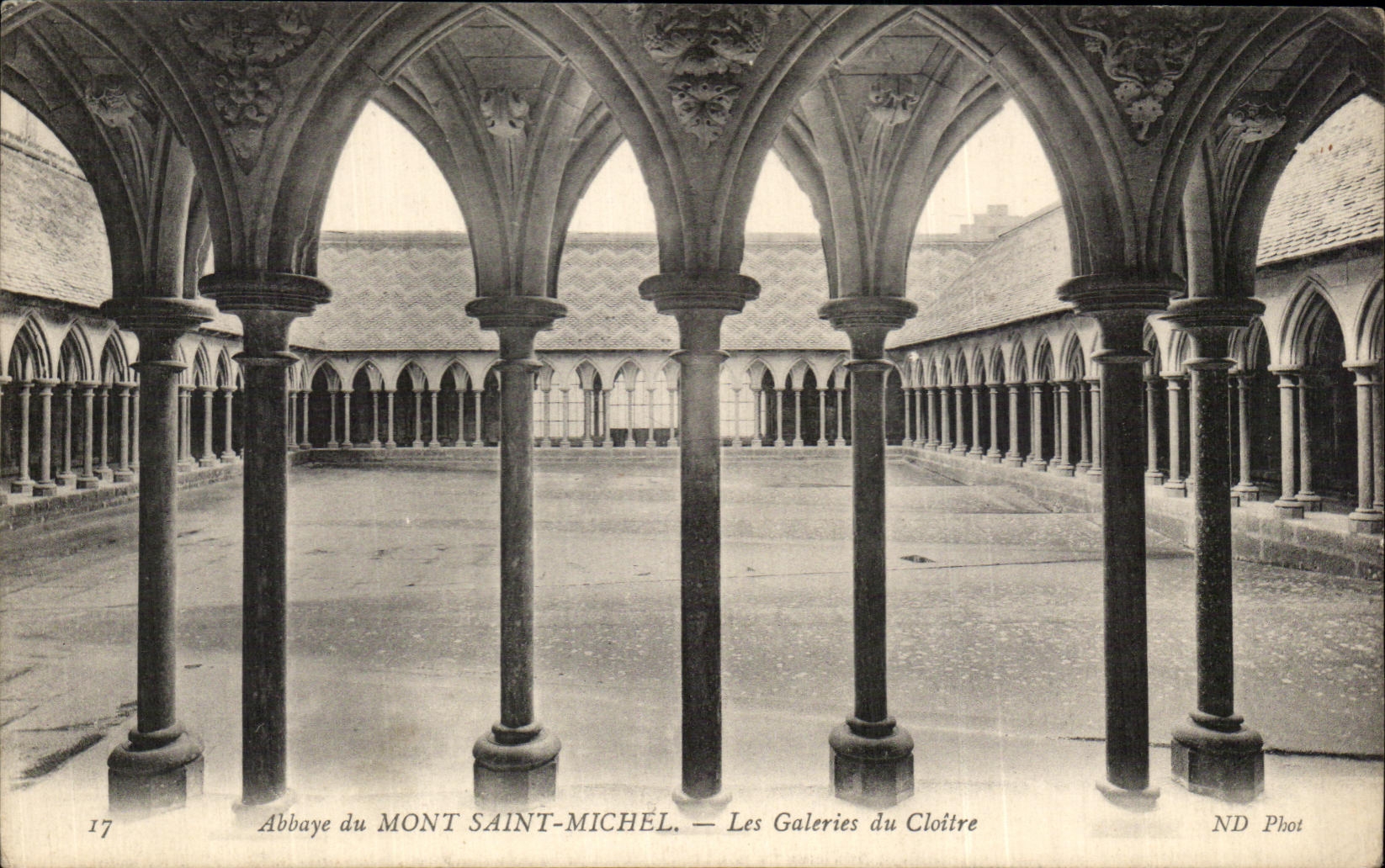 CPA the Mount St Michel Abbey of the Galleries of the Cloister