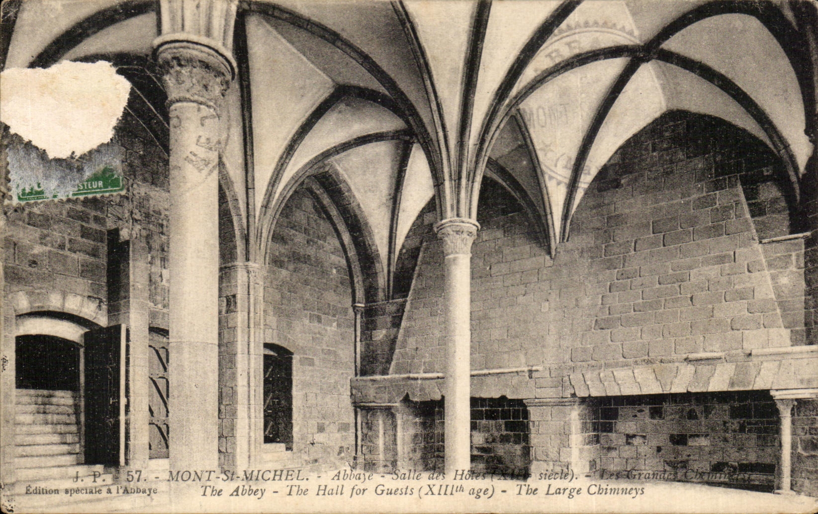 CPA the Mount St Michel Room Abbey of the hosts large chimneys