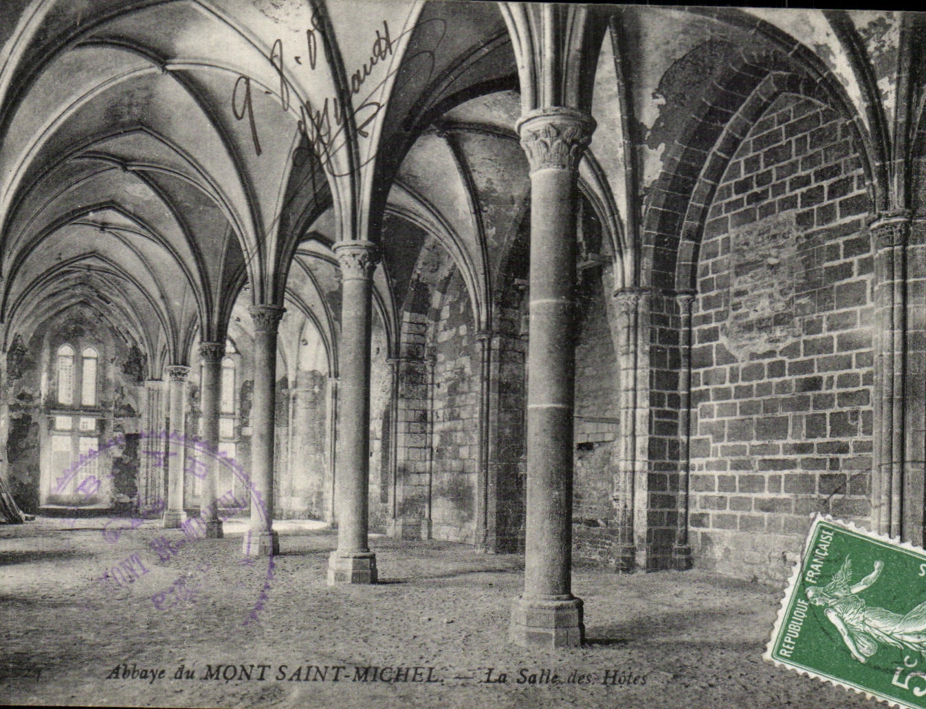 CPA the Mount St Michel Room Abbey of the Hosts