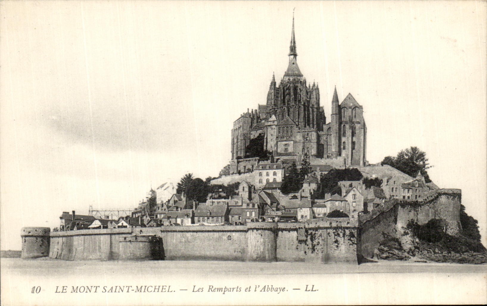 CPA the Mount St Michel Lees Walls and the Abbey