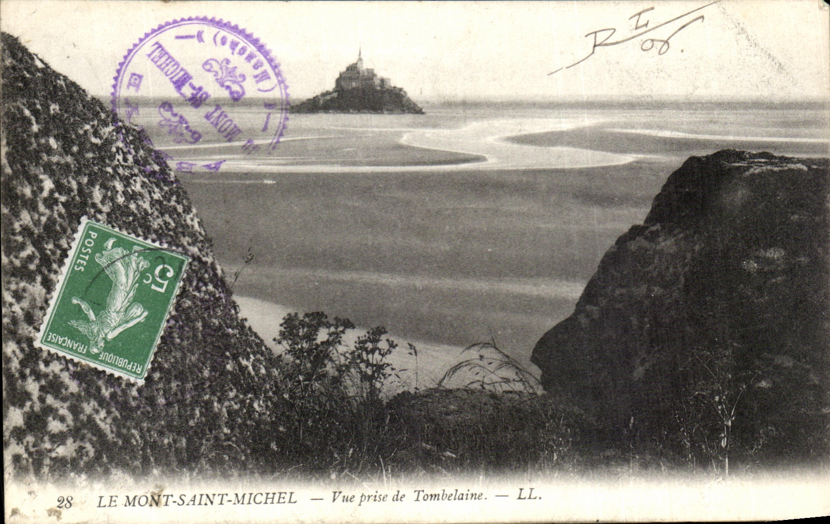 CPA the Mount St Michel Seen from of Tombelaine