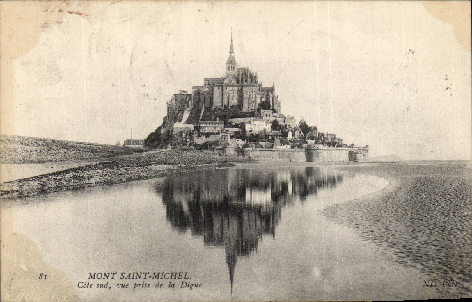 CPA Mont Saint Michel Dimension of the north seen from of the Dam