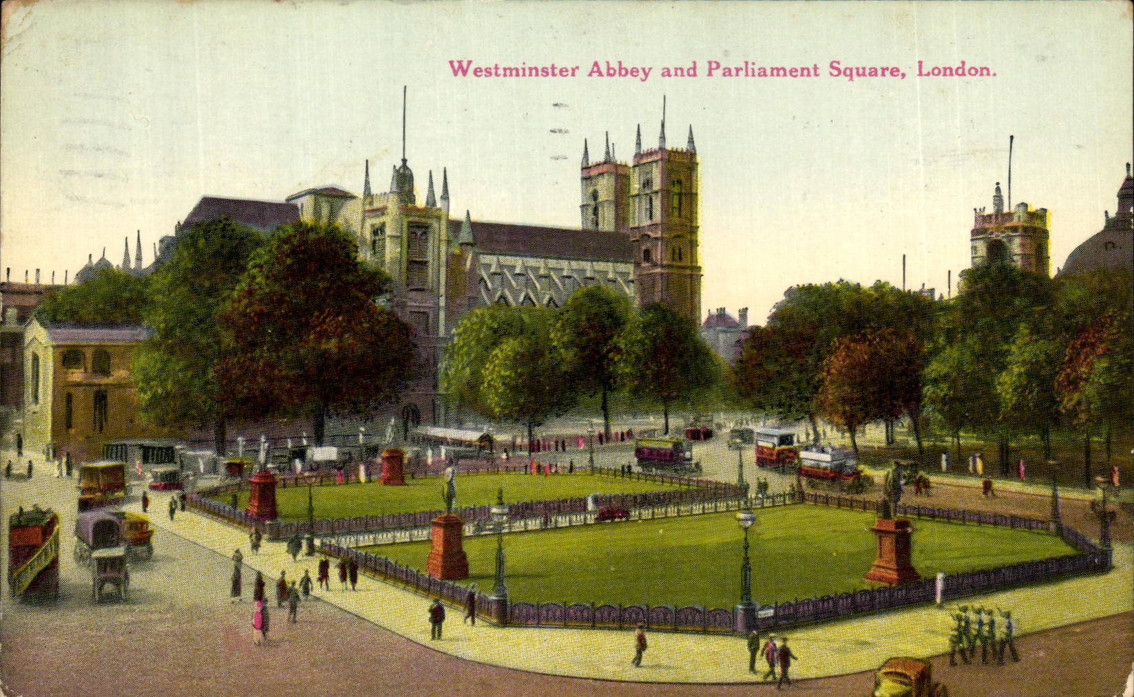 CPA Westminster Abbey And Parliament London Public garden