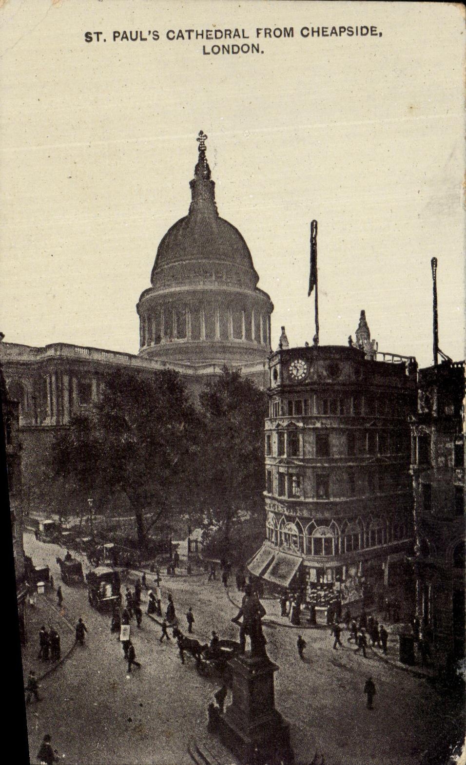 CPA St Paul' S Cathedral From Cheapside London