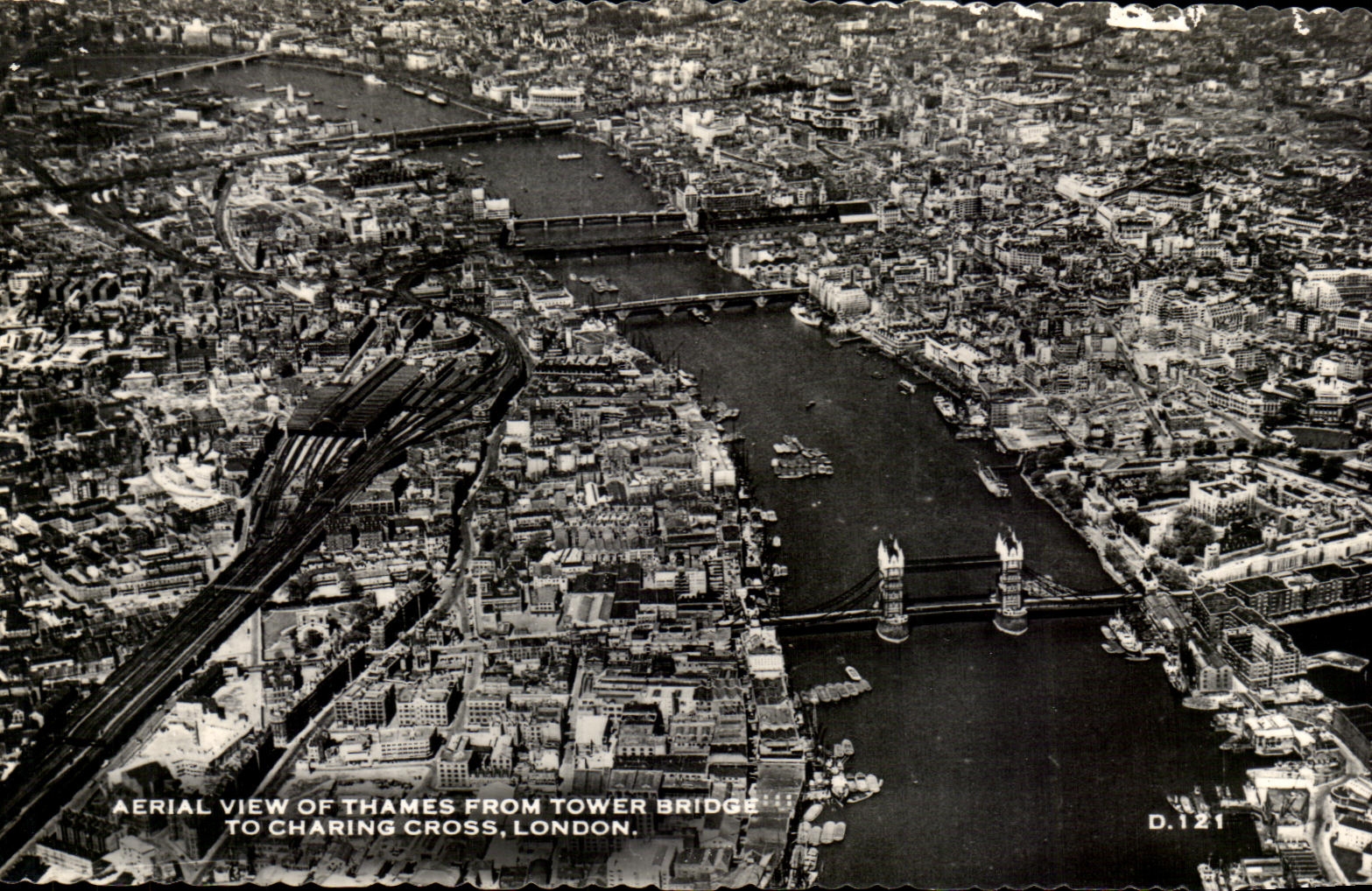 CPA Aerival View Off Thames From Tower Bridges To Charing London Cross-country race