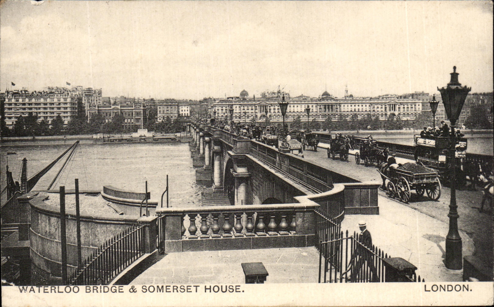 CPA Waterloo Bridge Somerset London House