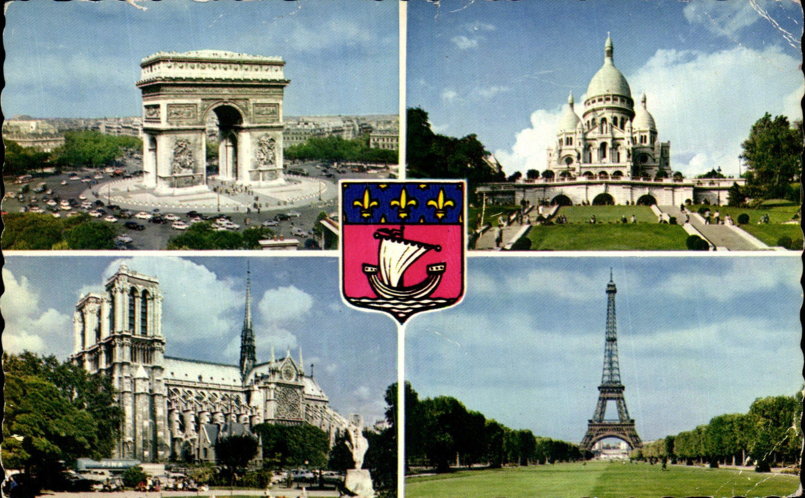 CPA nuestra Paris Arc De Triomphe el corazon de la consagracion nuestra senora