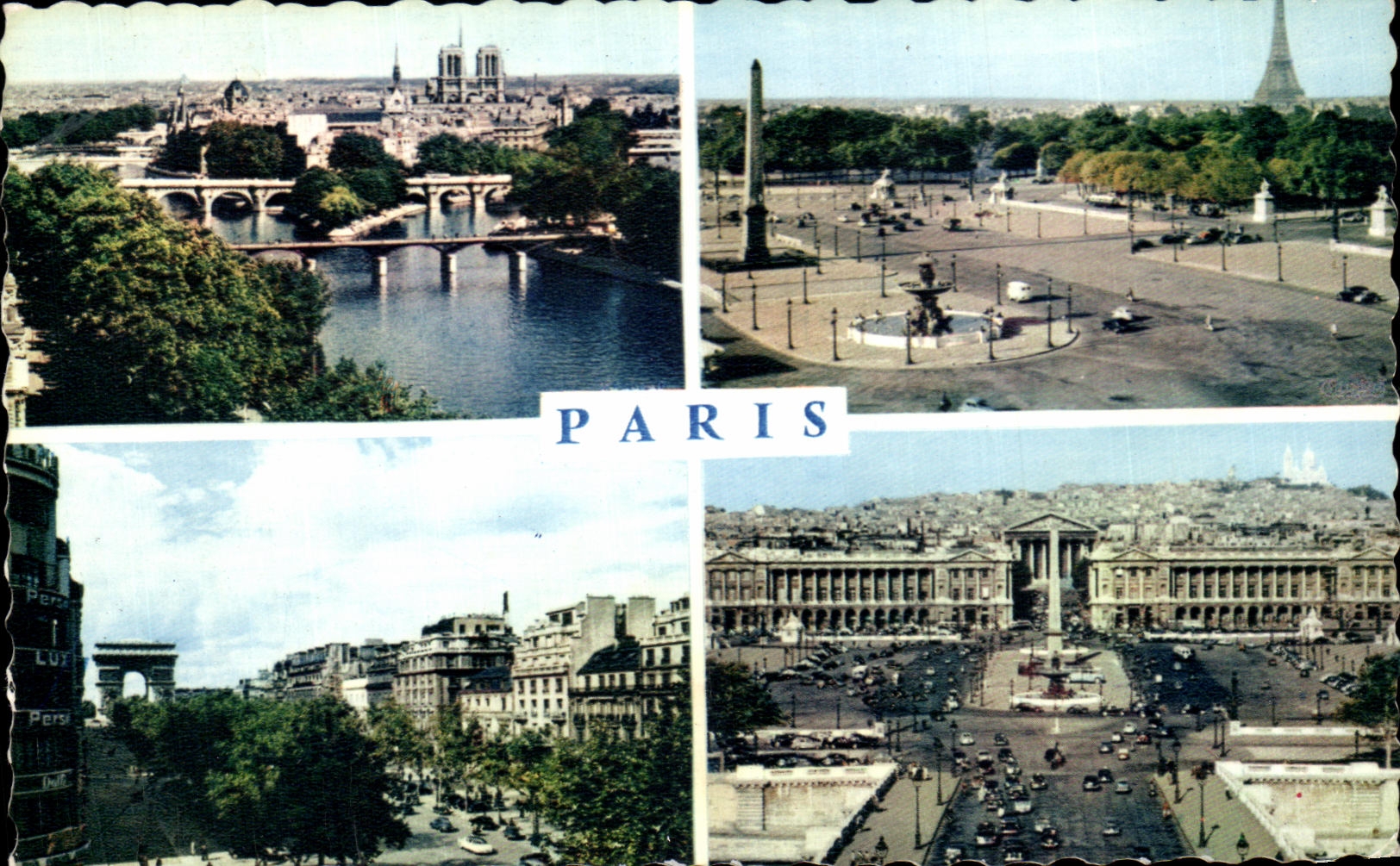 CPA Paris the Seine and Bridges La Concorde and the Louvre