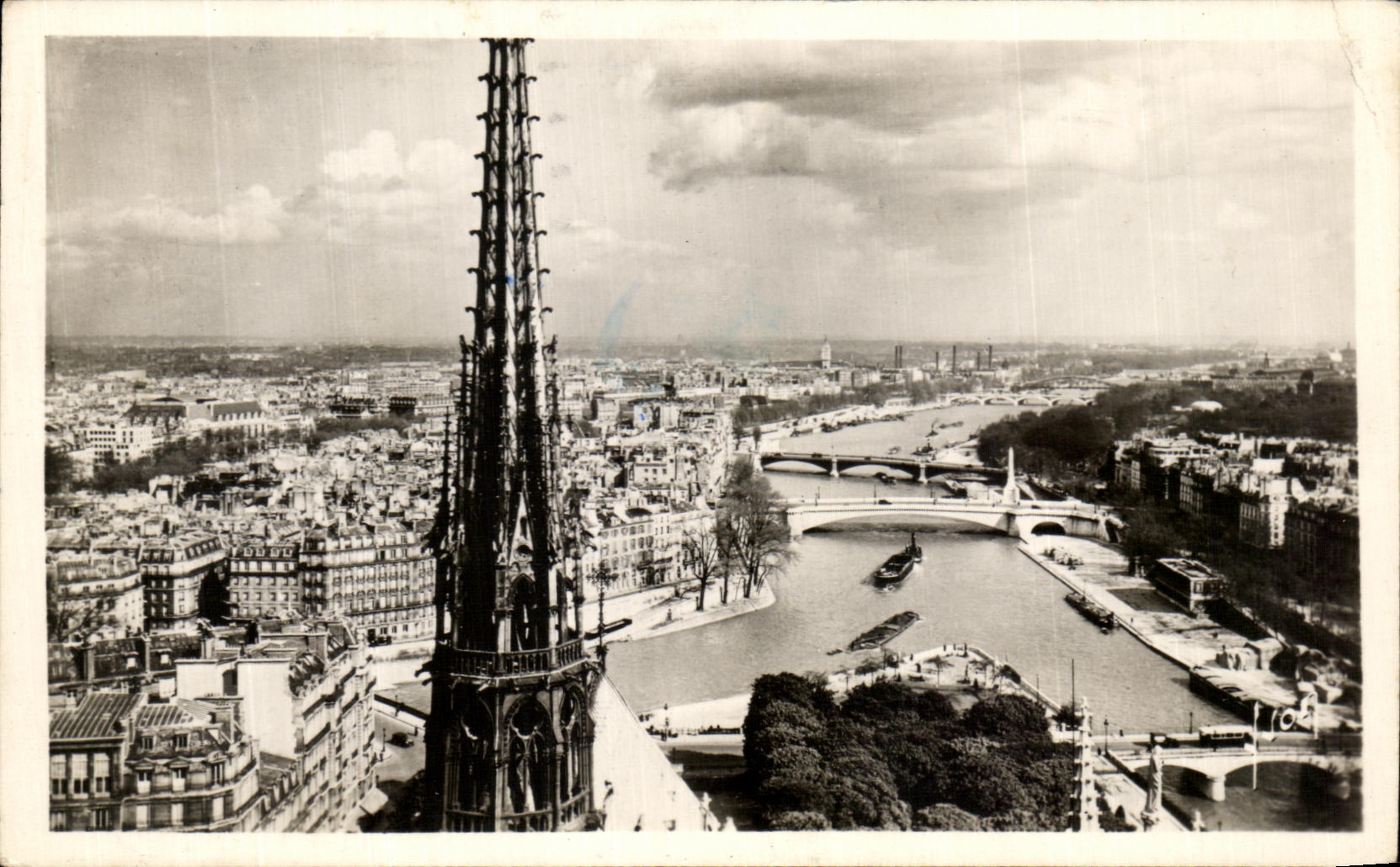CPA Paris mientras que da un paseo la vision panoramica tomada nuestra senora