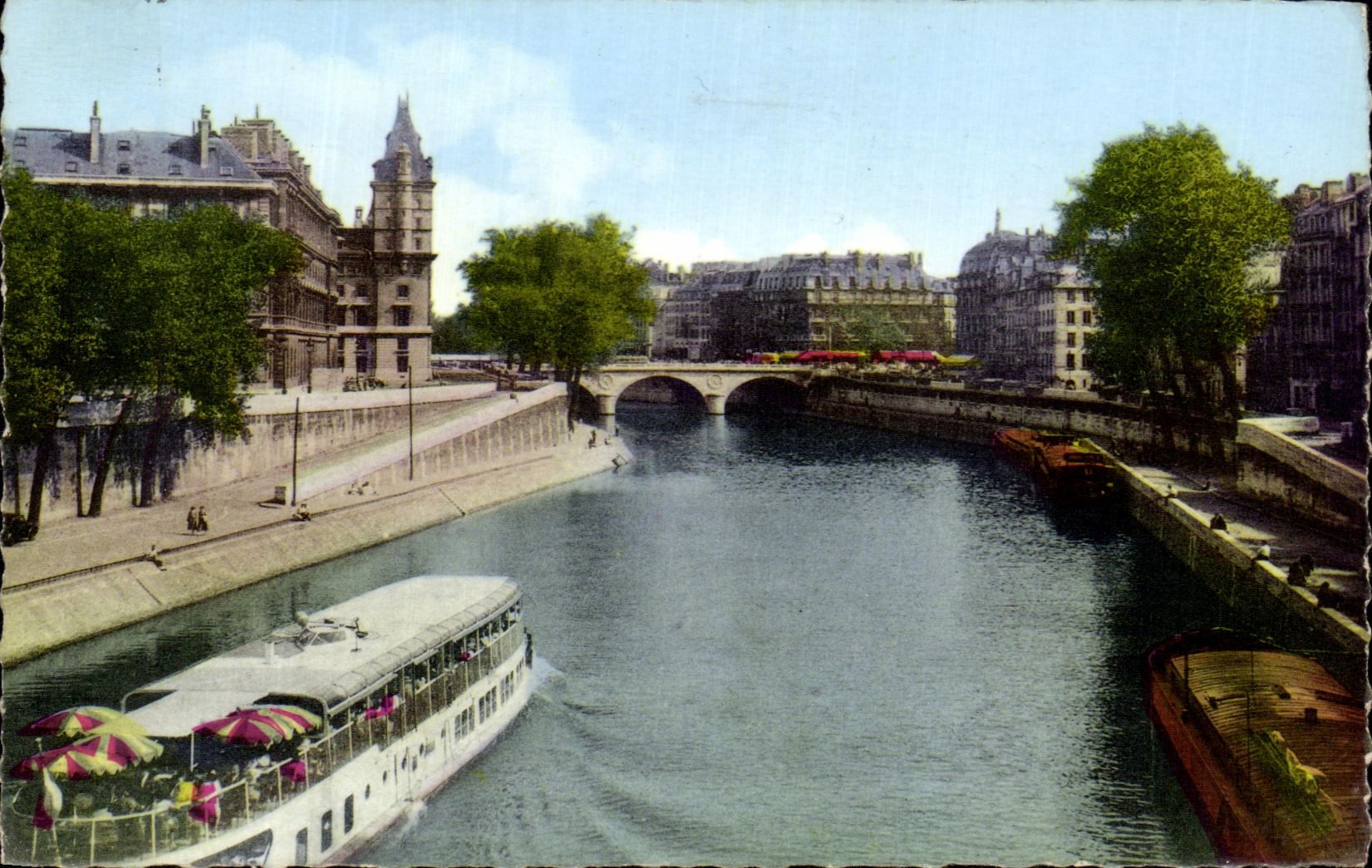 CPA Paris the Port St Michel And Quays