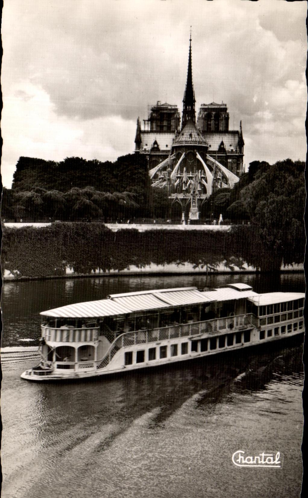CPA Paris Notre Dame y Jardin Of que el palacio del arzobispo Barge