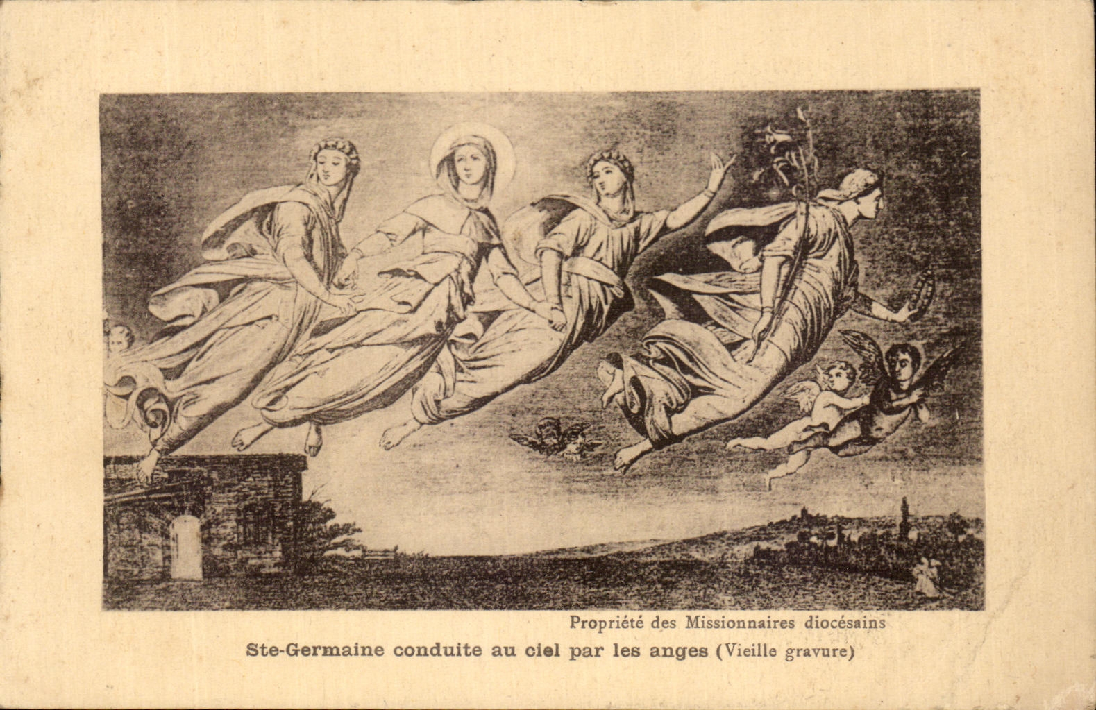 CPA German co Led To the Sky By the Angels