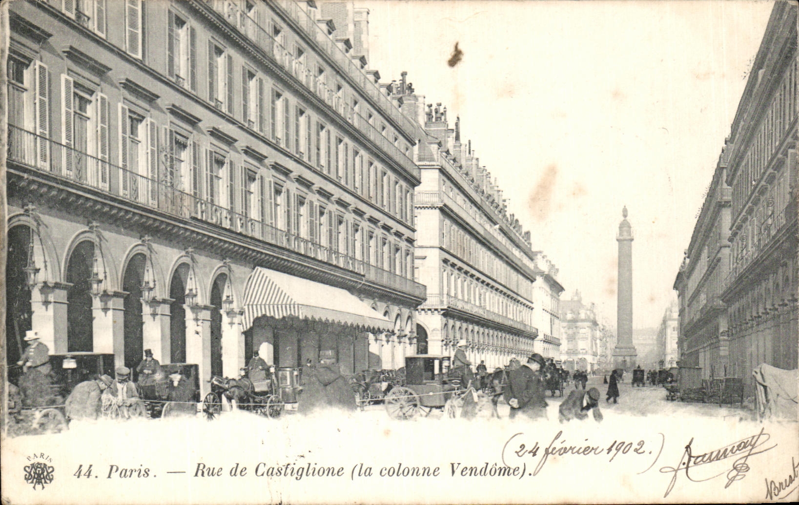 CPA Paris Street De Castiglione