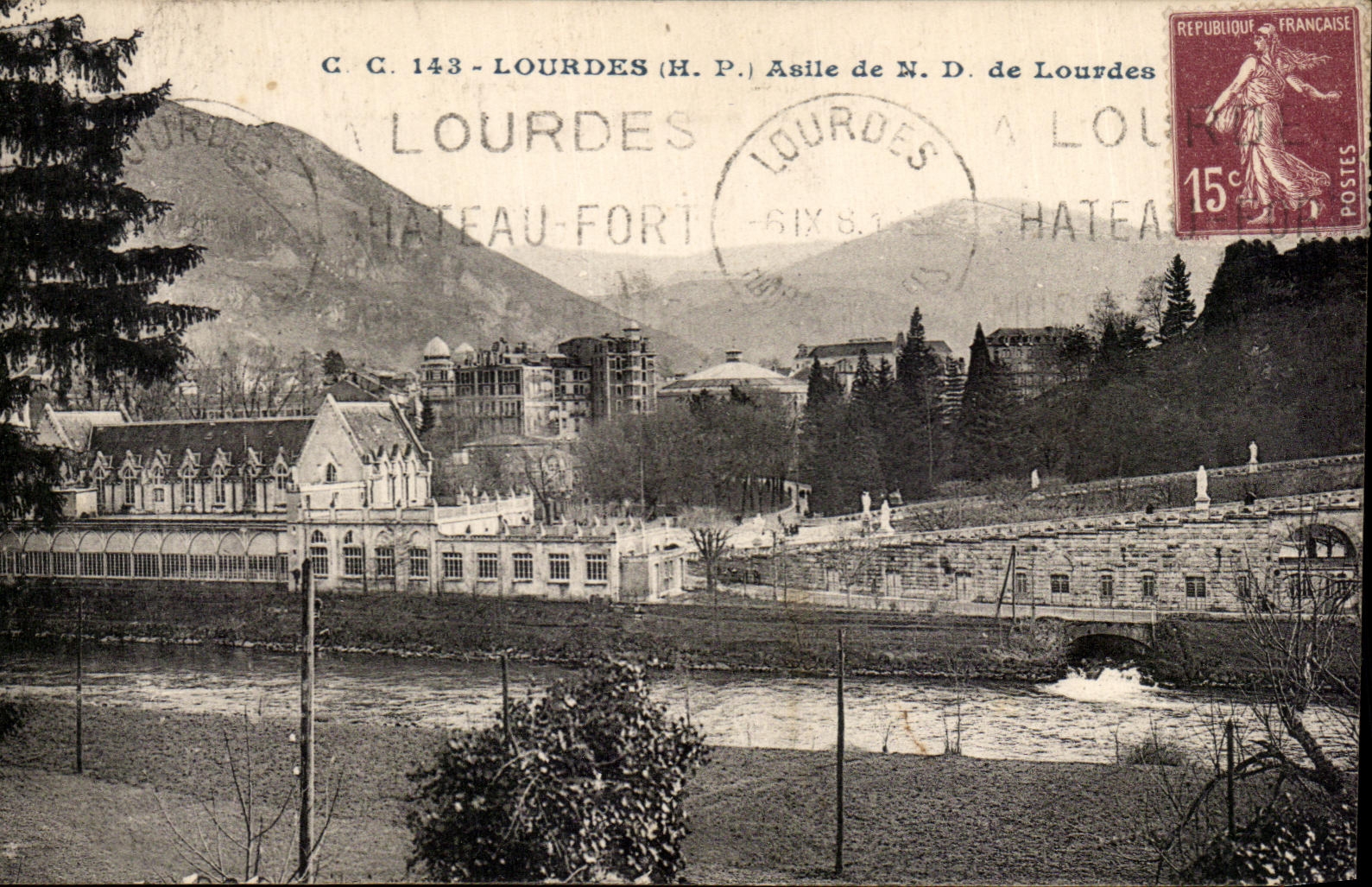 CPA Lourdes ND Asylum of Lourdes