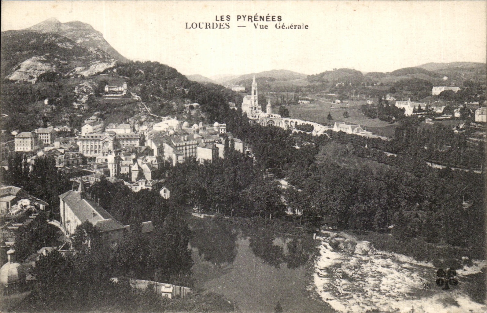 CPA the Pyrenees Lourdes View
