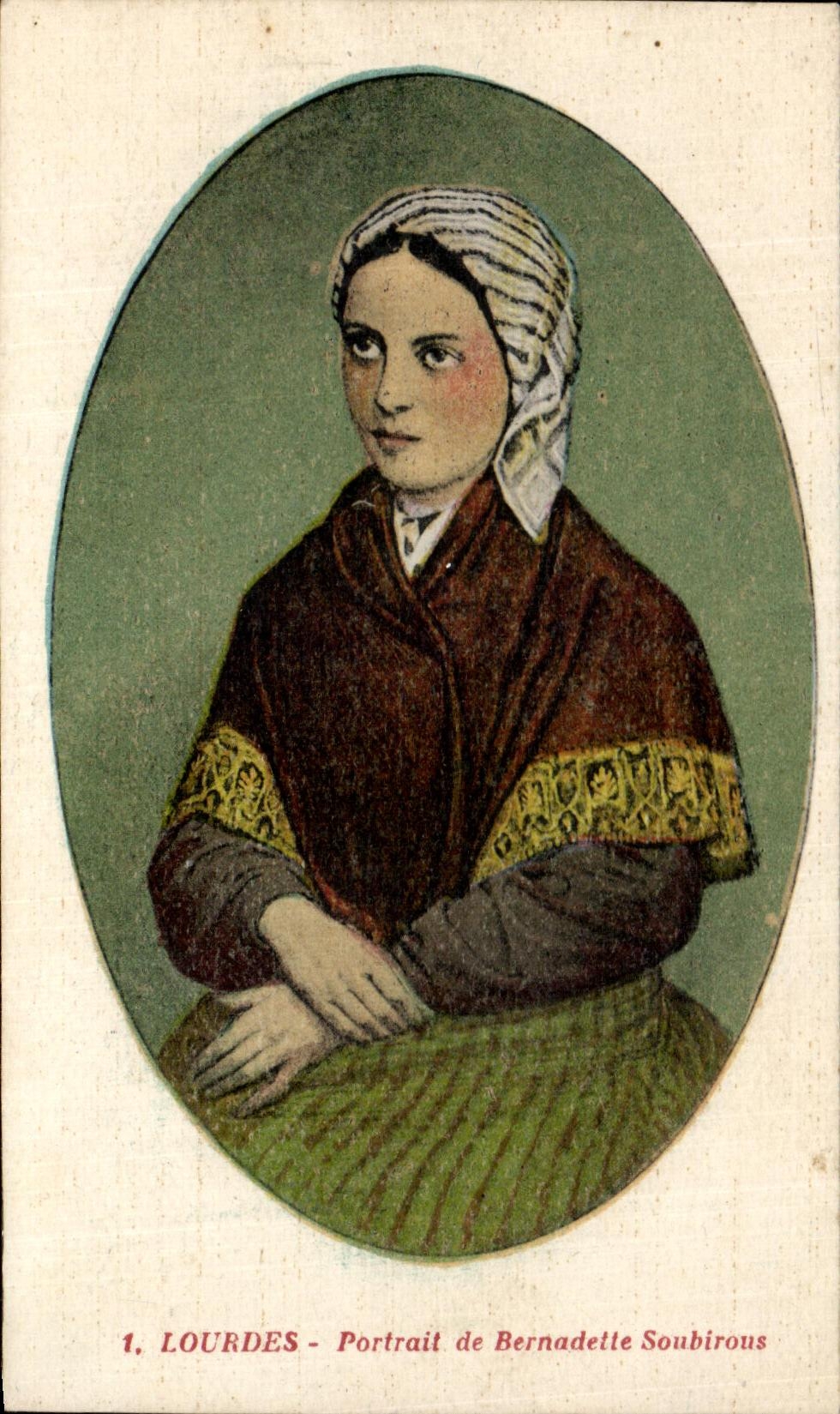 CPA Lourdes Portrait of Bernadette Soubirous