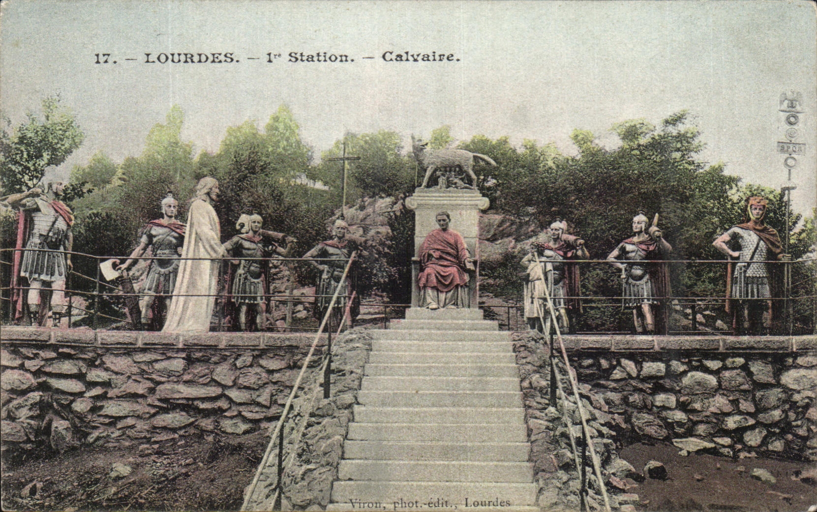 CPA Lourdes 1st Station Martyrdom