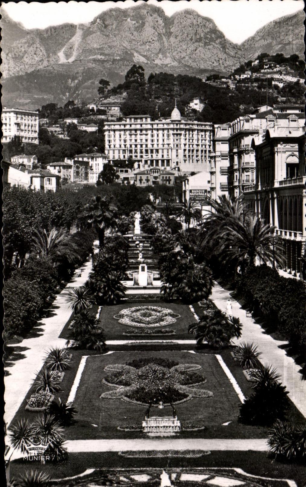 CPA Menton the Park and Mountains of co Agnes