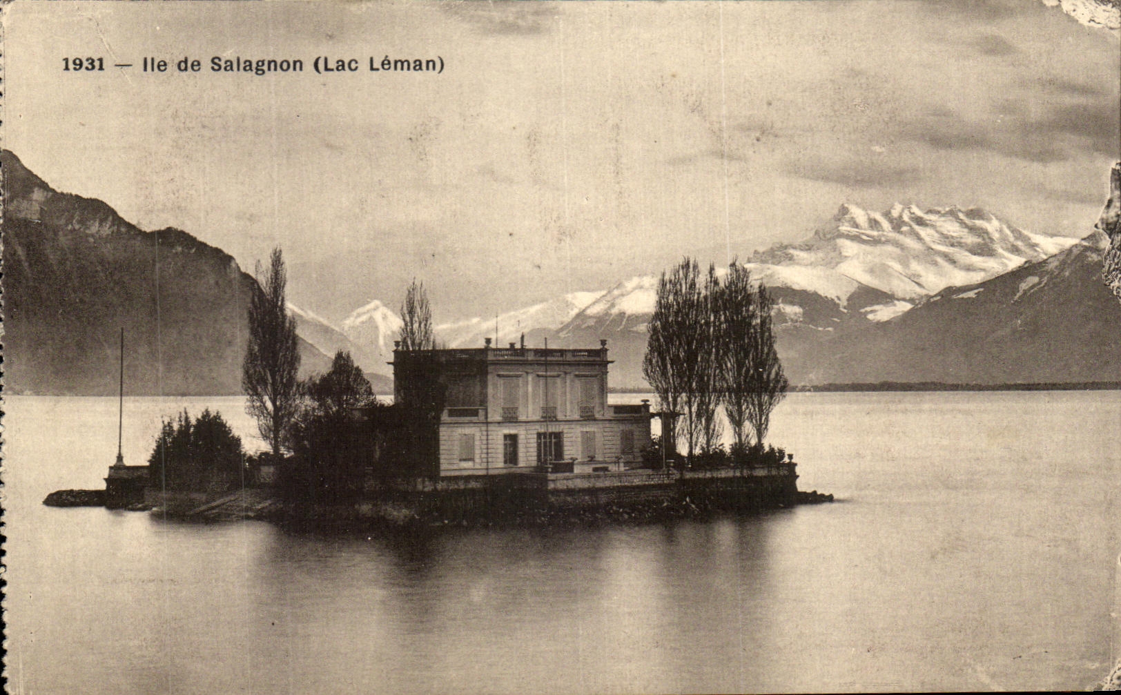 CPA Island of Salagnon lake leman