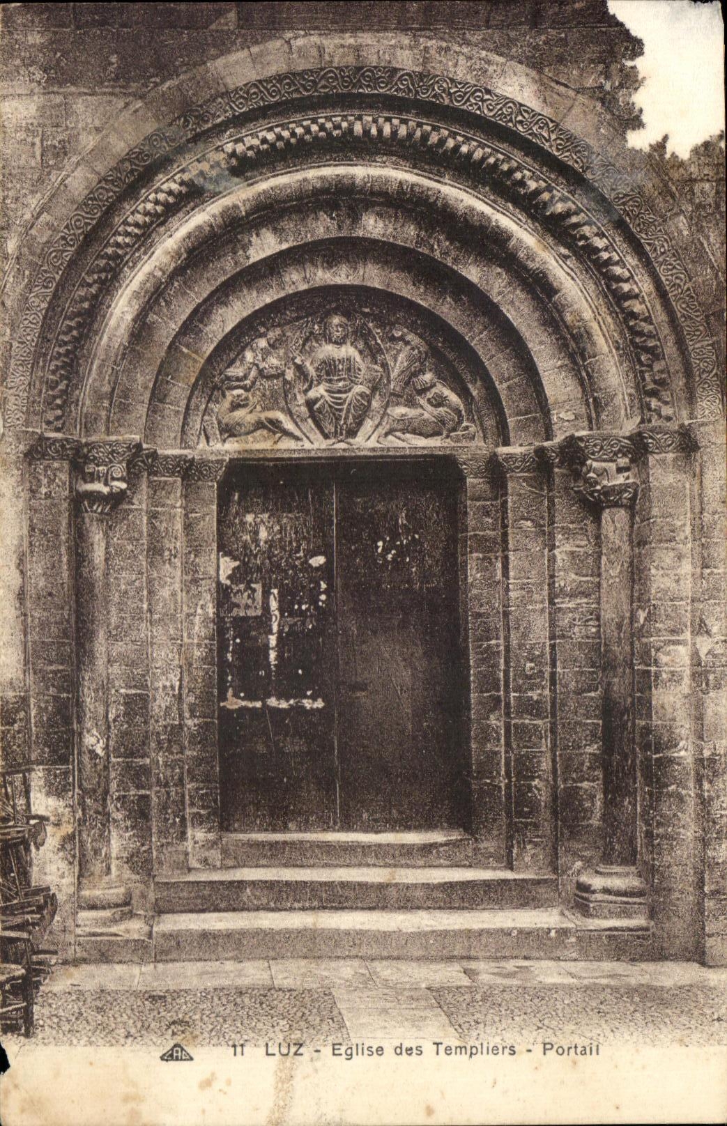 CPA Luz Eglise Des Templiers Portail