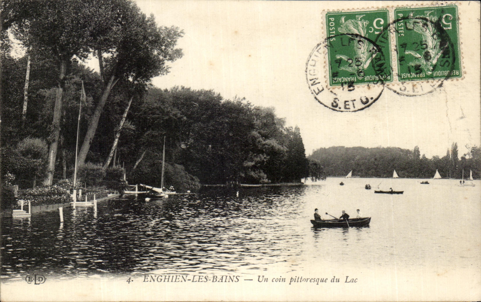 CPA Enghien Les Bains a Picturesque Corner Of the Lake