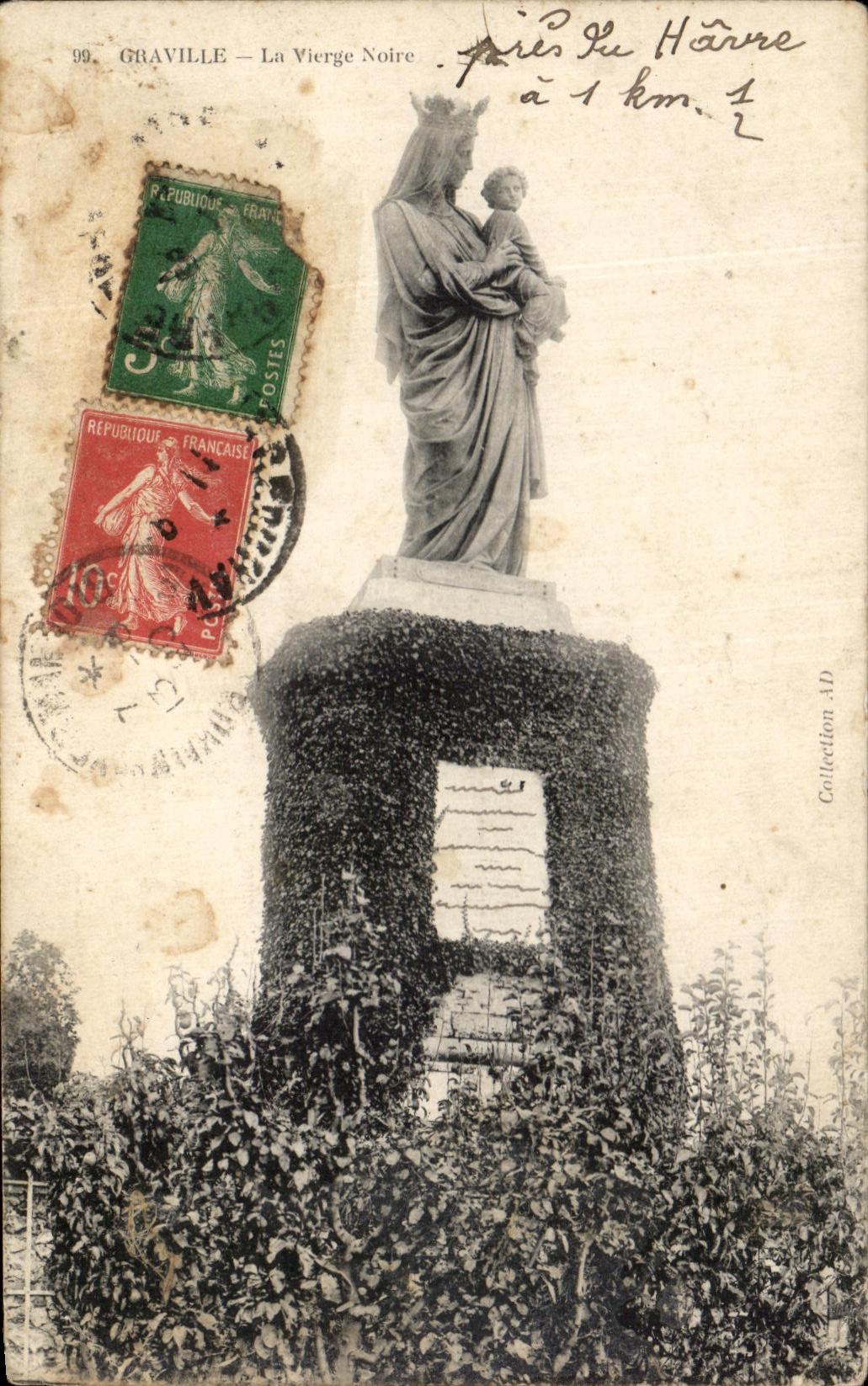 CPA Graville La Vierge Noire