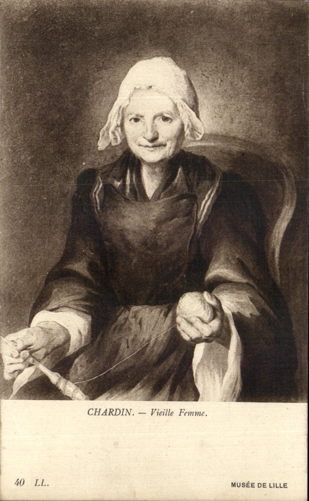 CPA Chardin Vieille Femme Musee de Lille 