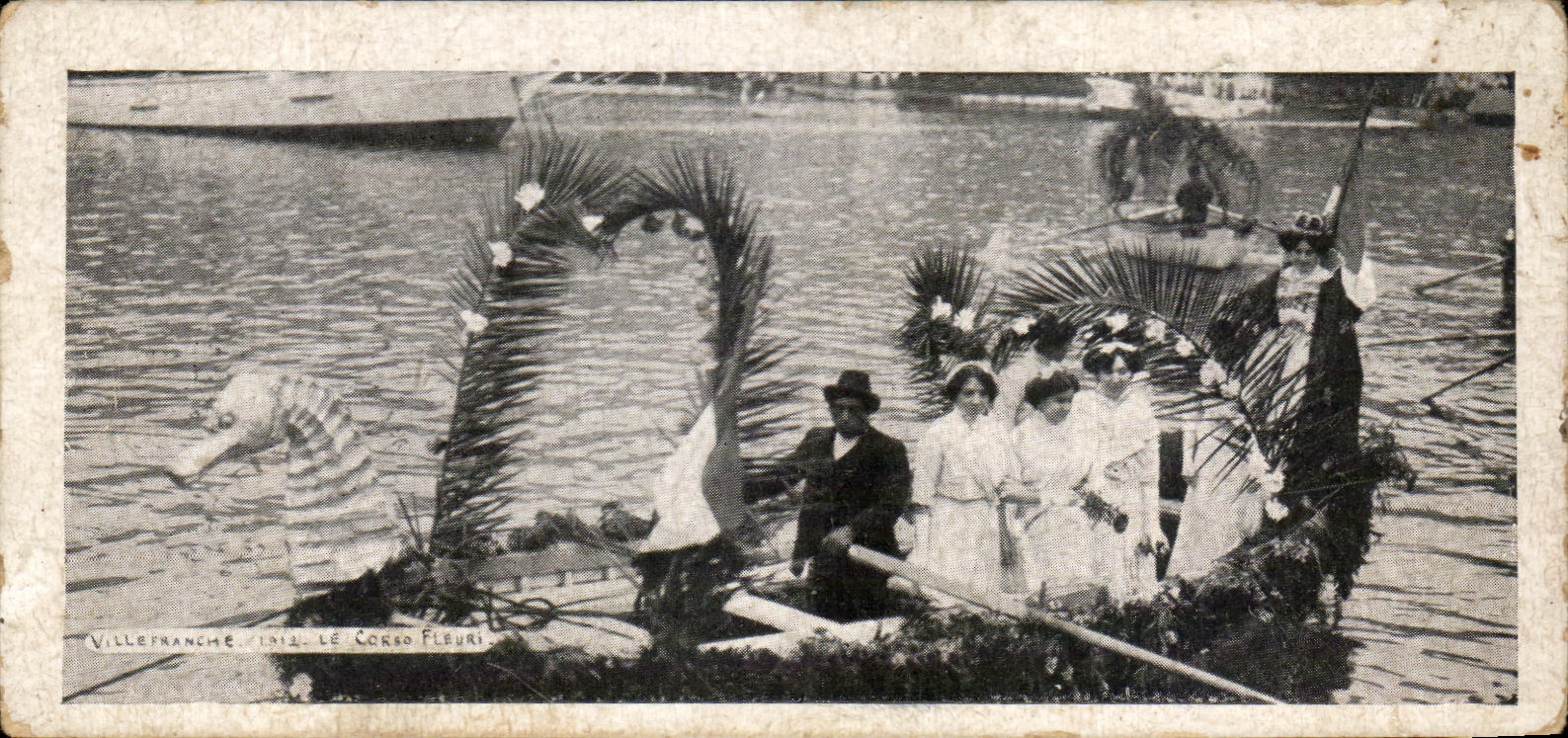 CPA Villefranche Corso flowered Boat