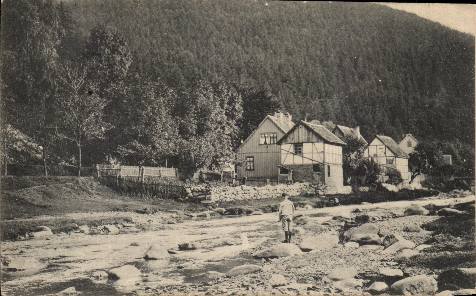 CPA Houses in Alsace sinning Child