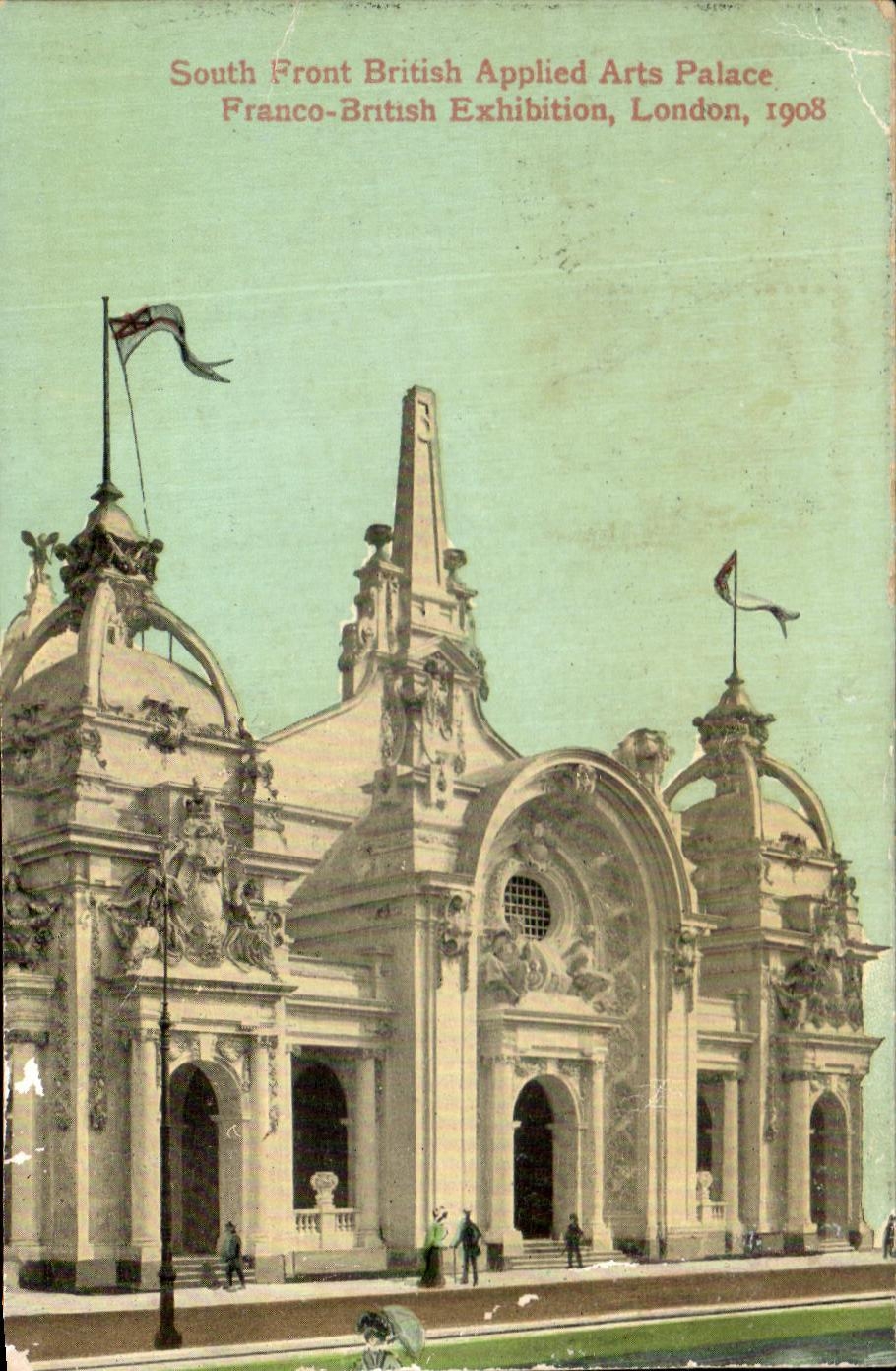 Exposicion britanica libre Londres 1908 de la cara de la imagen de los artes aplicados del hotel luxe britanico del sur de De