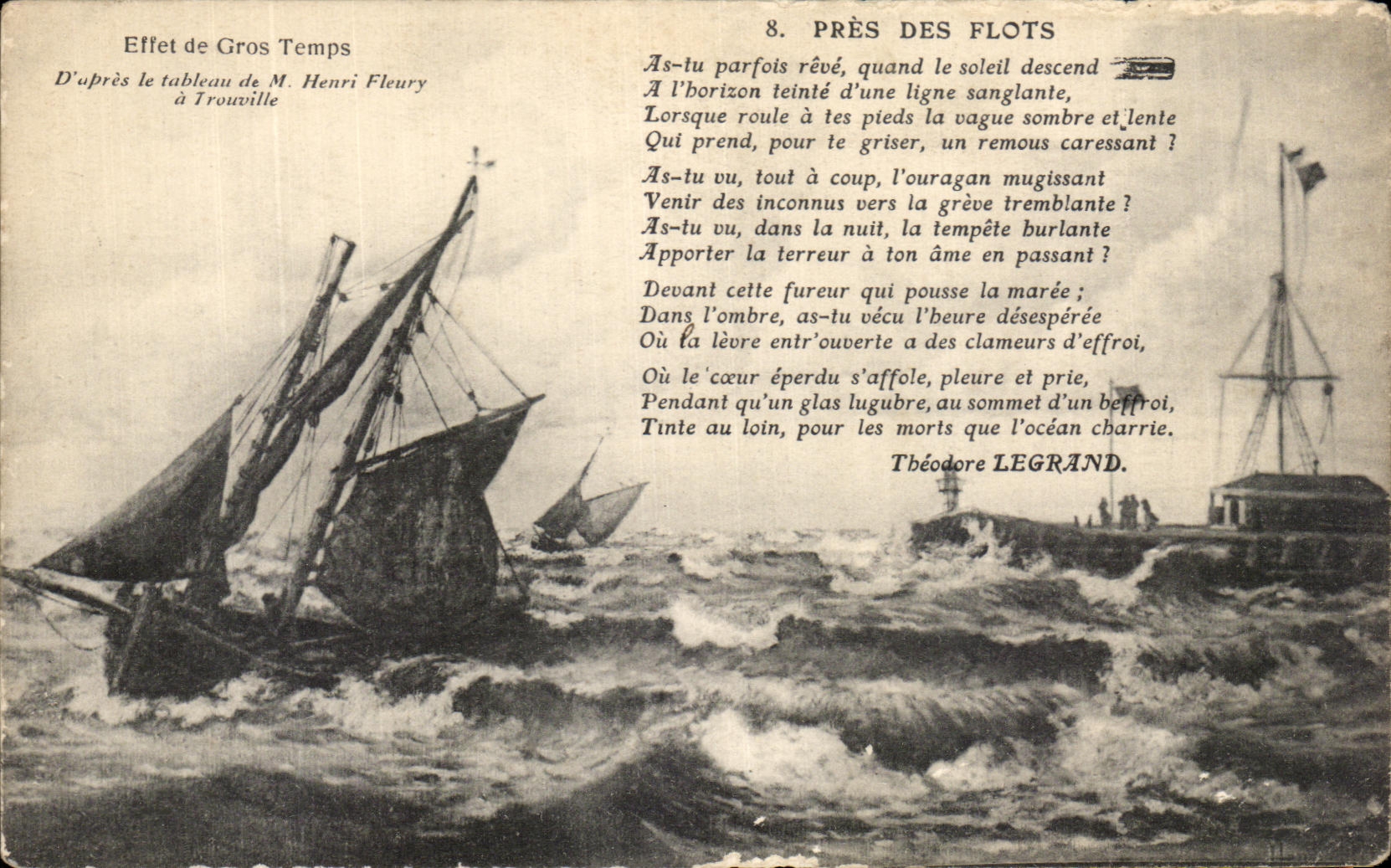 CPA Effect Heavy weather According to the Table Of Henri Fleury Boat