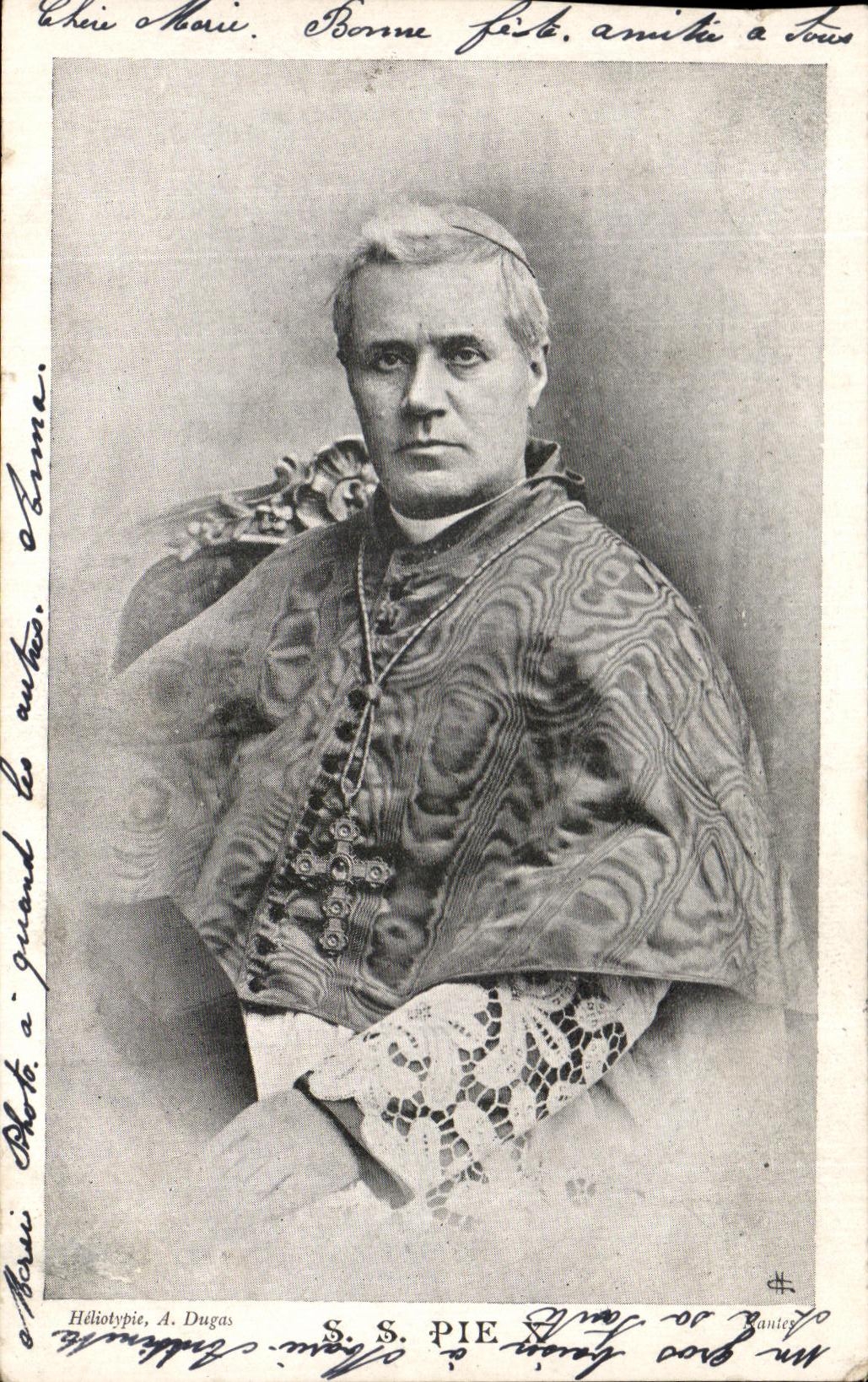 CPA Black and white S Pope