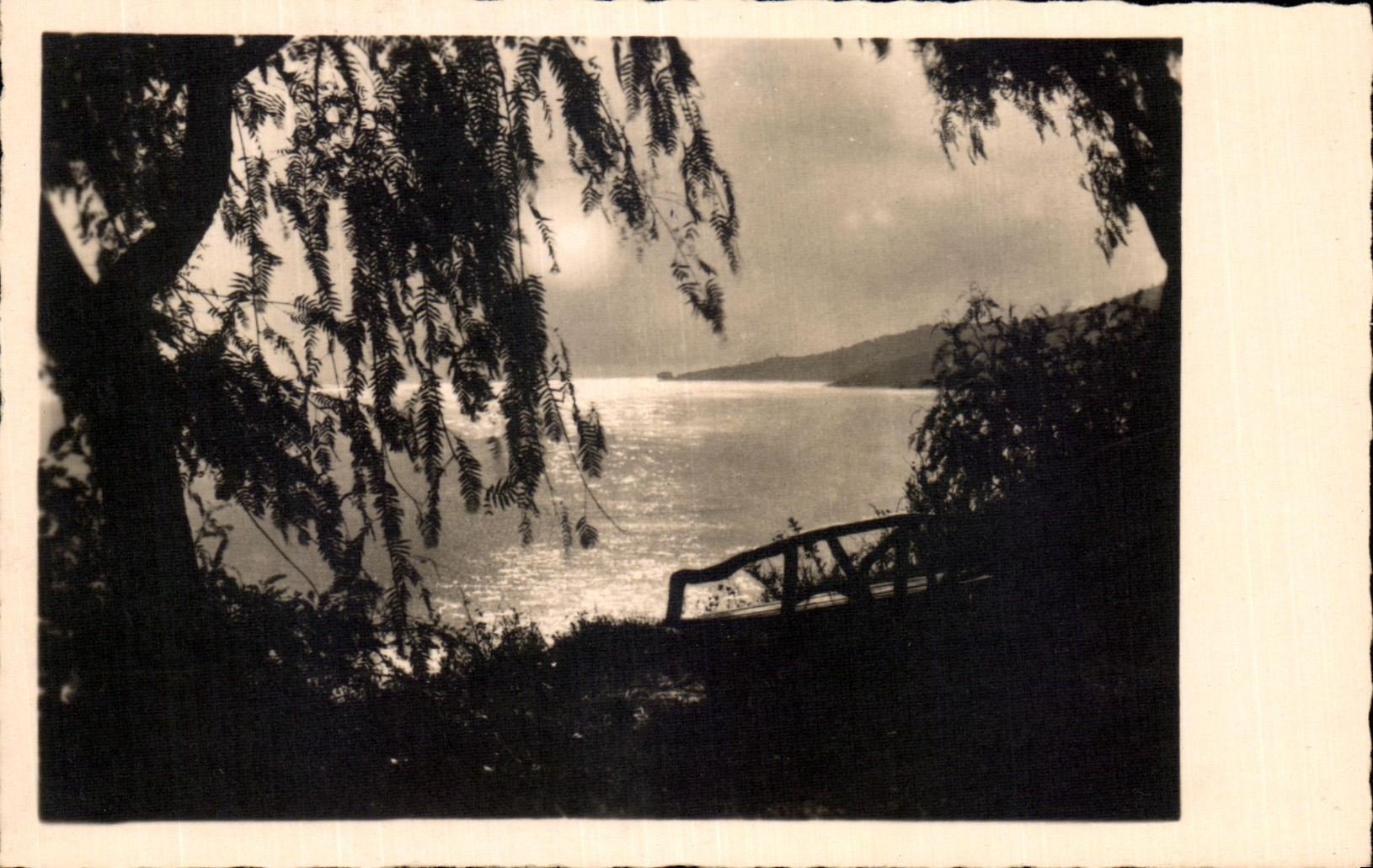 Puesta del sol del paisaje de CPA