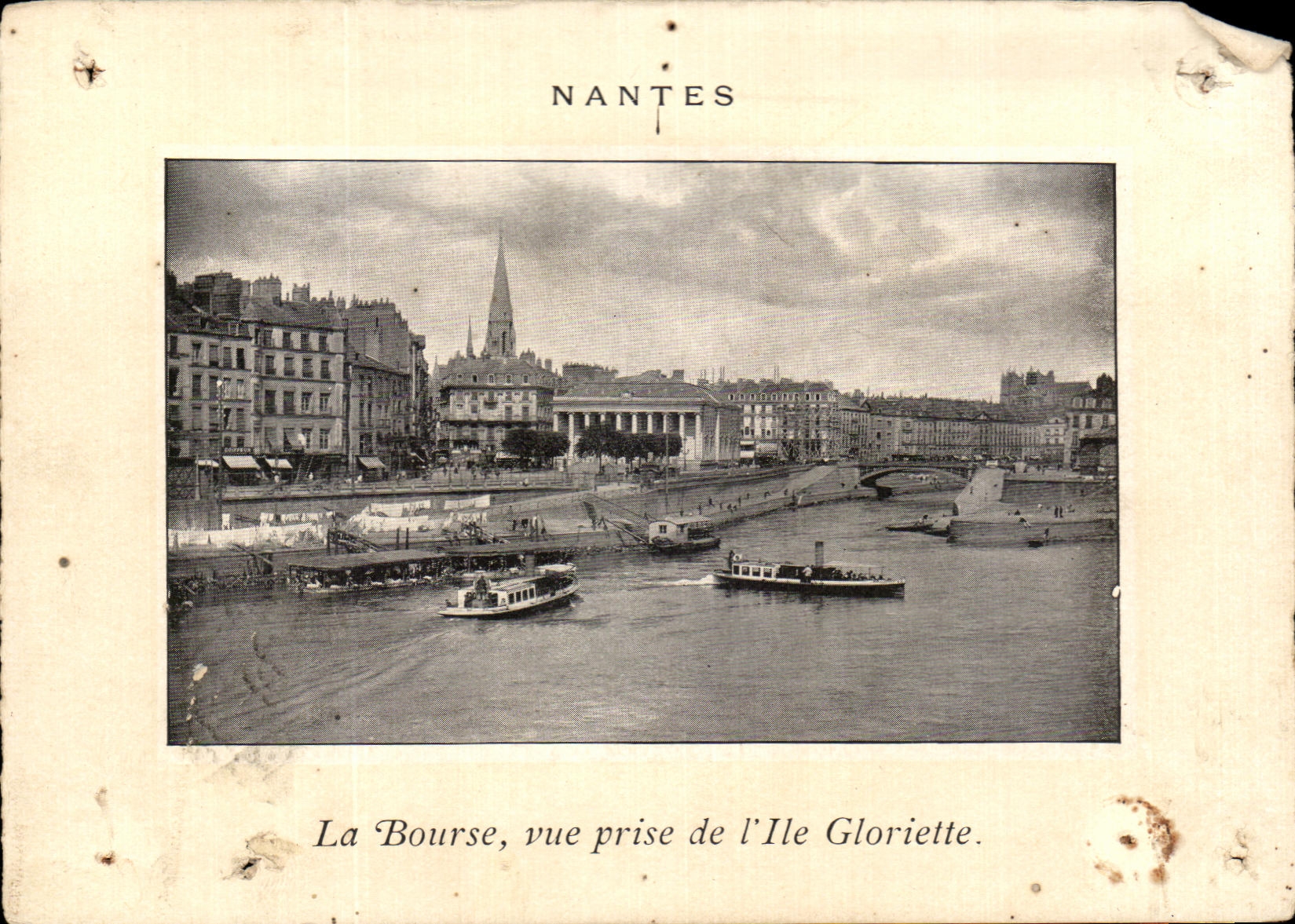 CPA Nantes the Stock Exchange Seen from Of the Island Gloriette