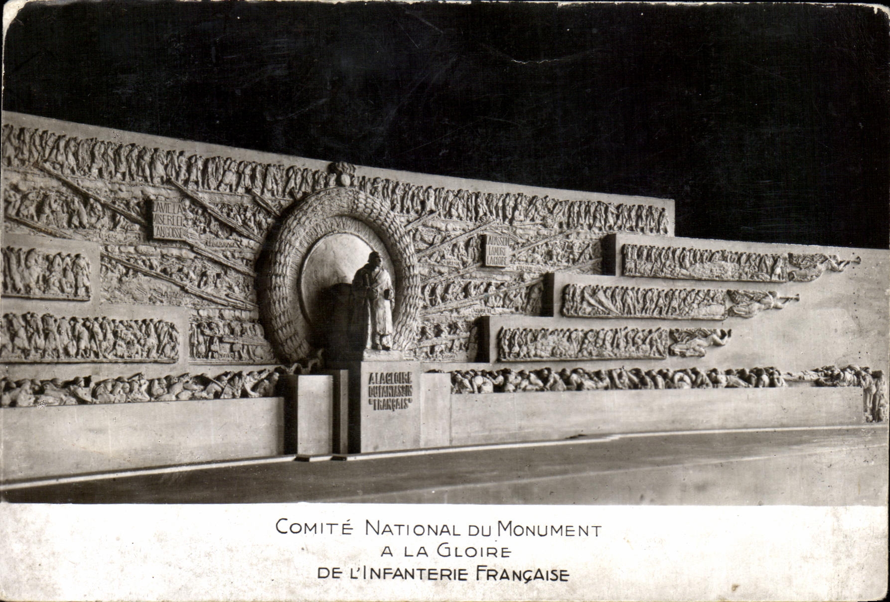 CPA National committee Of the Monument To the Glory Of the French Infantry Militaria