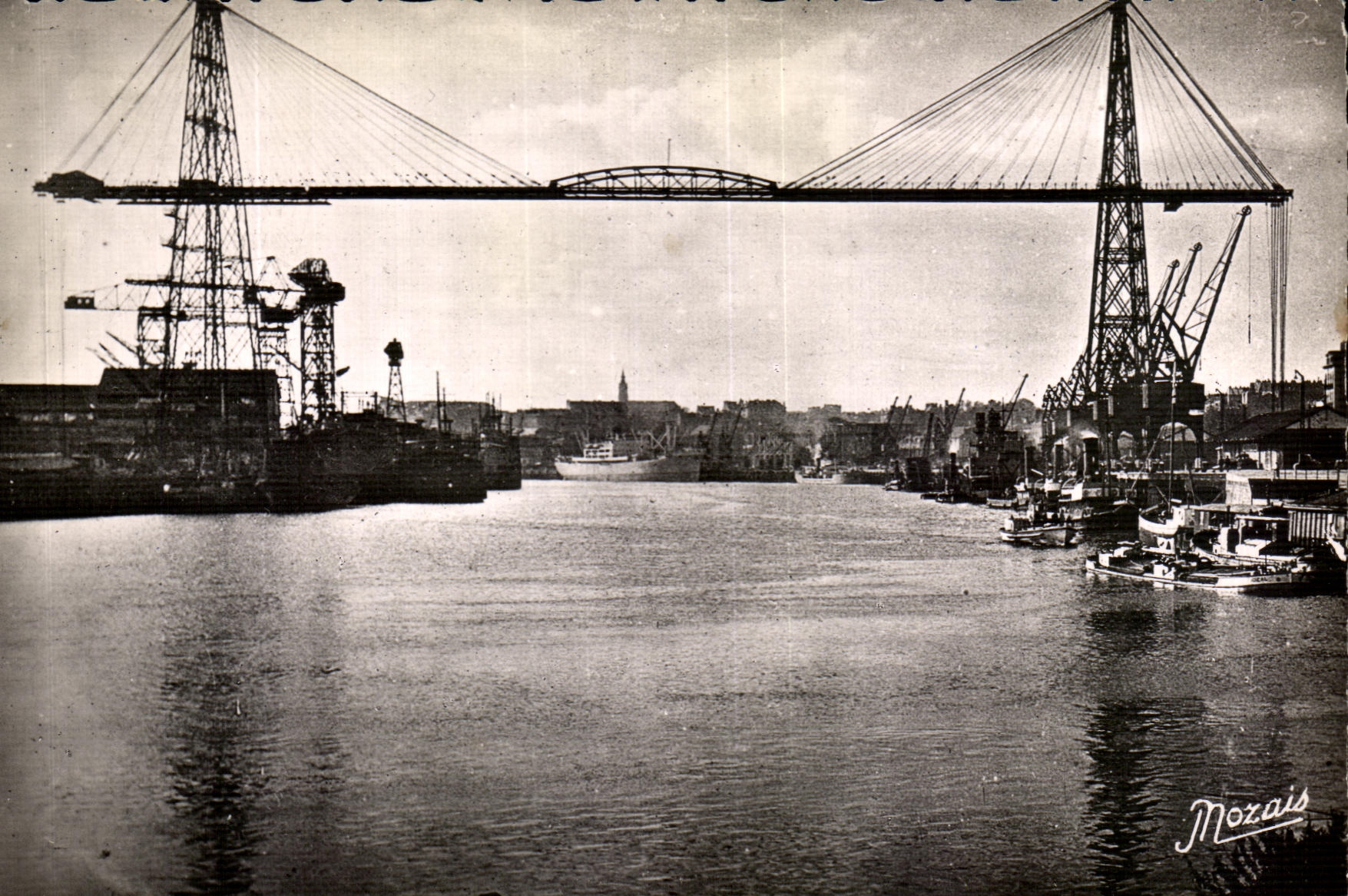 CPA Nantes the Port and the Transporter bridge