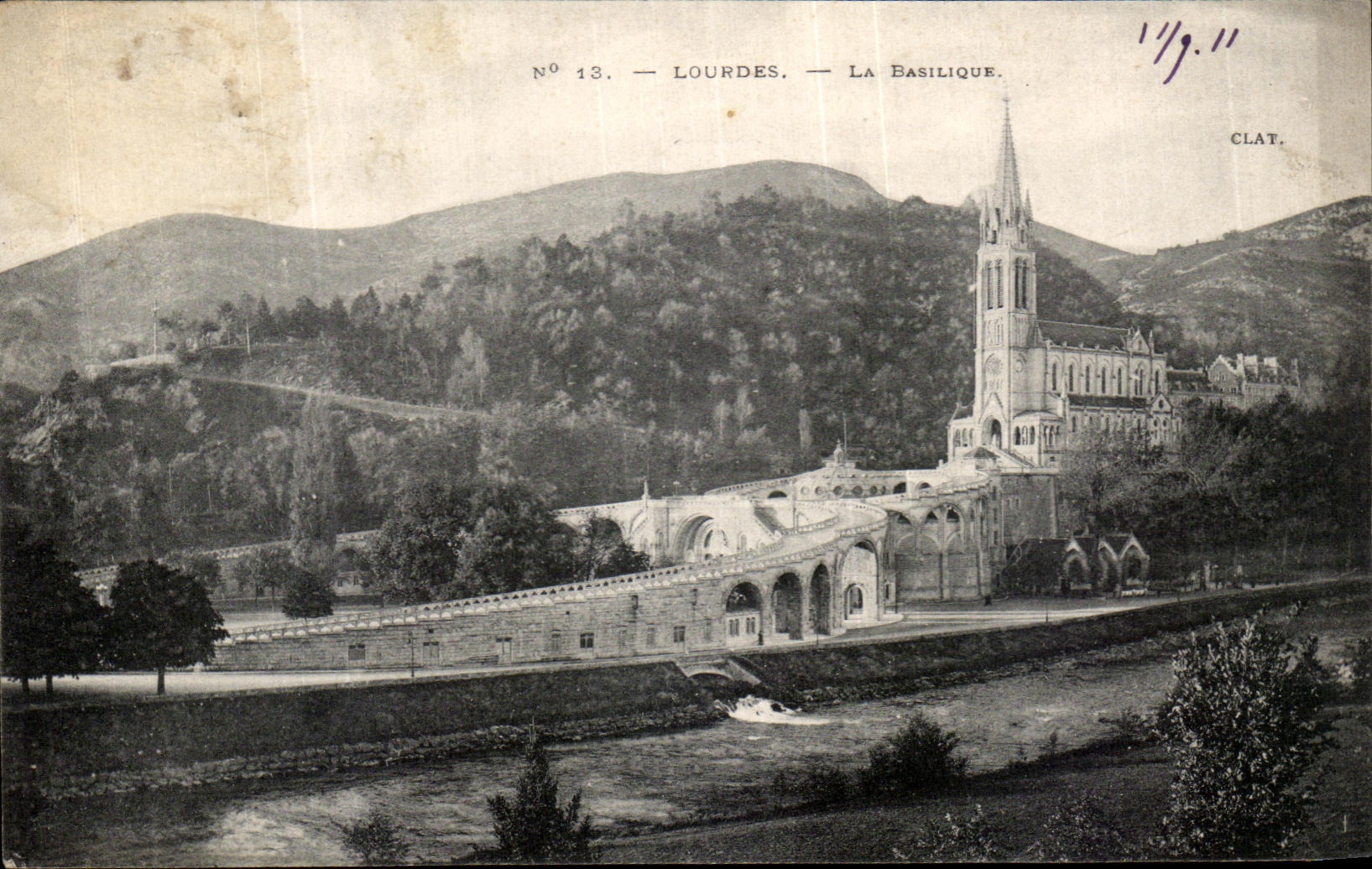 CPA Lourdes the Basilica