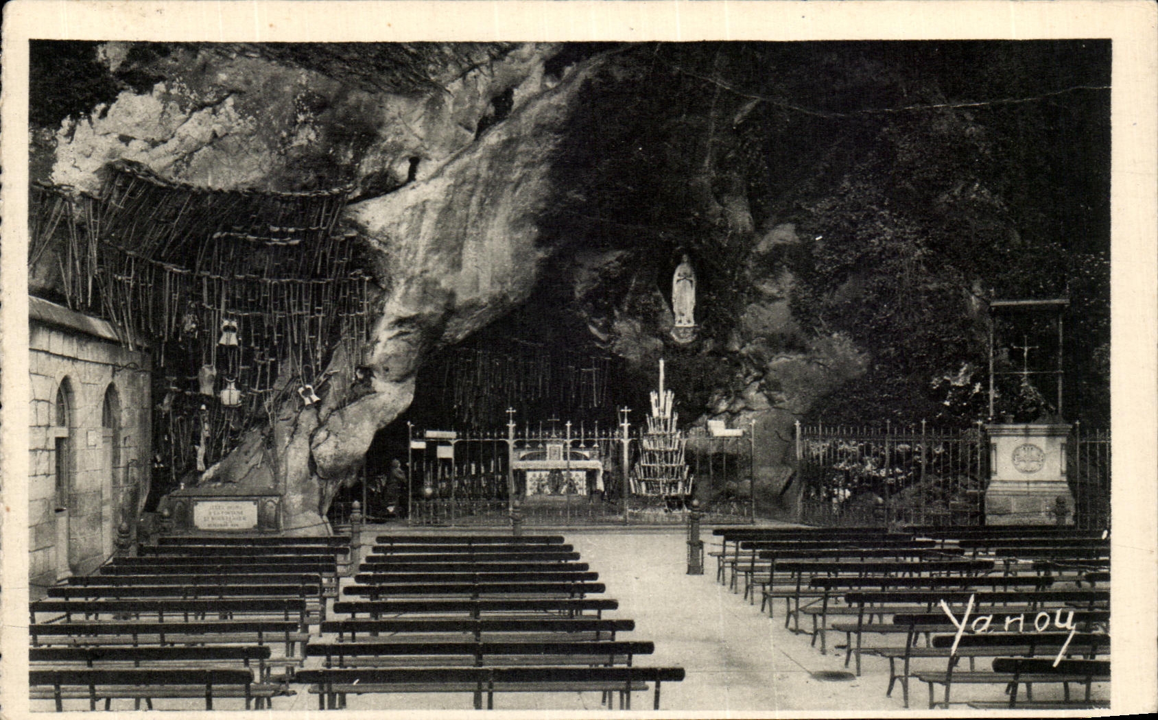 CPA Lourdes the miraculous Cave