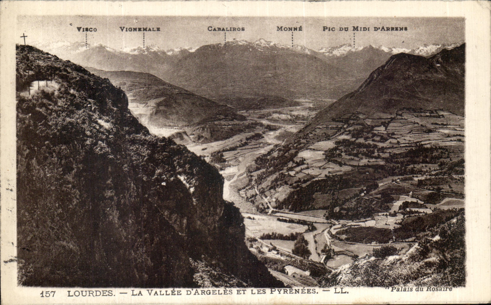 CPA Lourdes the Valley D' Argeles And the Pyrenees