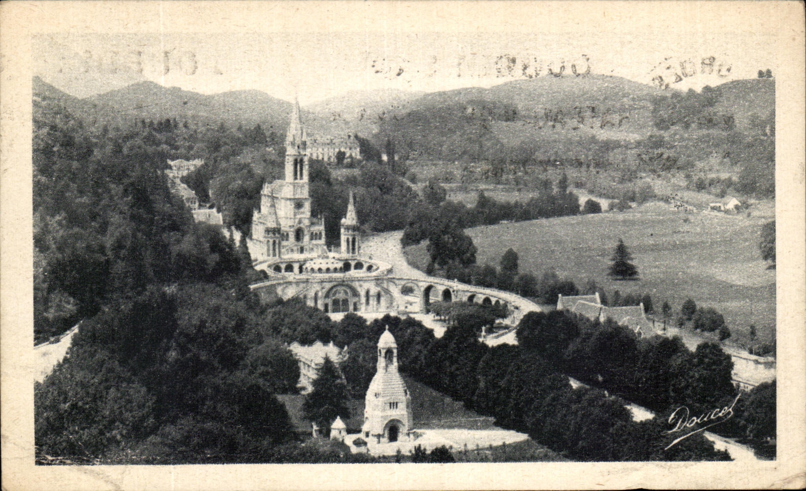CPA Lourdes the Basilica and the Interallied Monument Seen of the Castle Fort