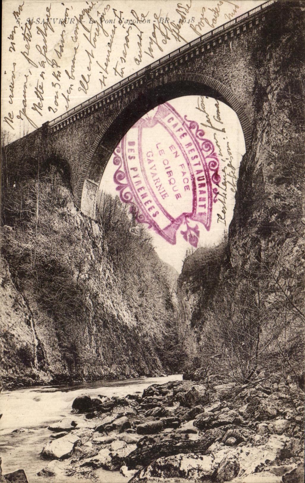 CPA St Sauvrur the Napoleon Bridge