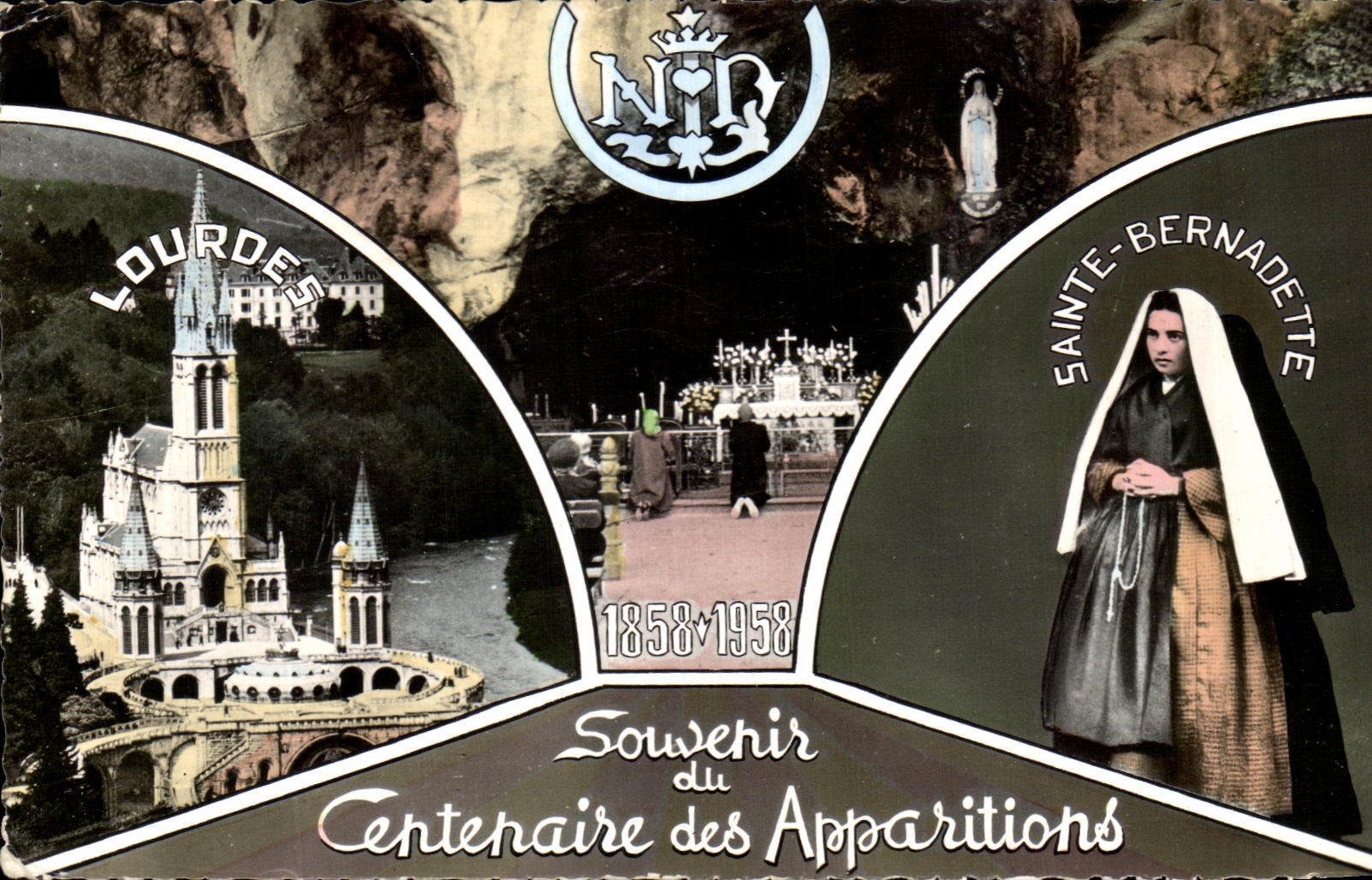 CPA Lourdes Souvenir of Centenaire of the Appearances