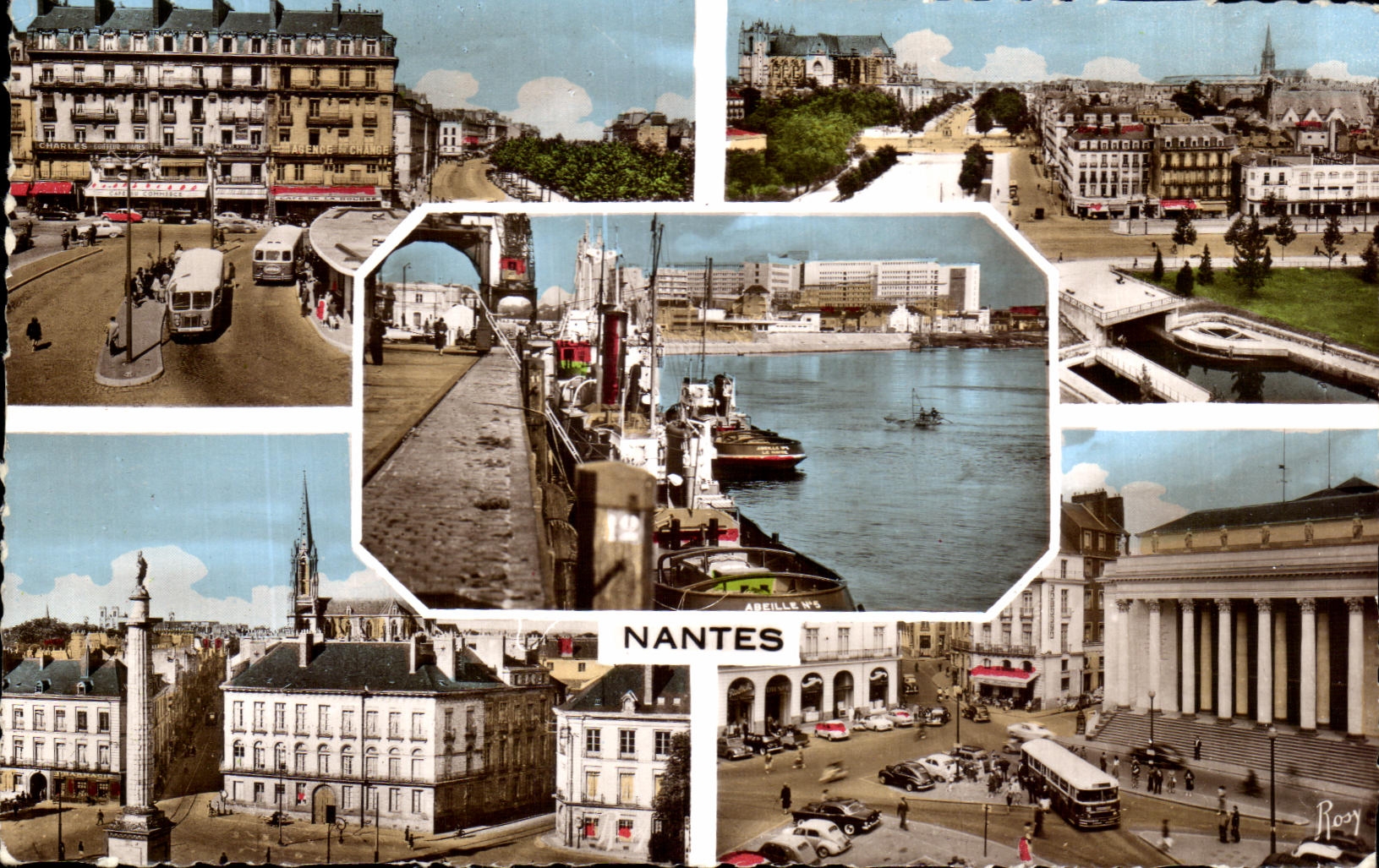 CPA Nantes Places Trade Holy District Pierre Saint Clement Vue Port