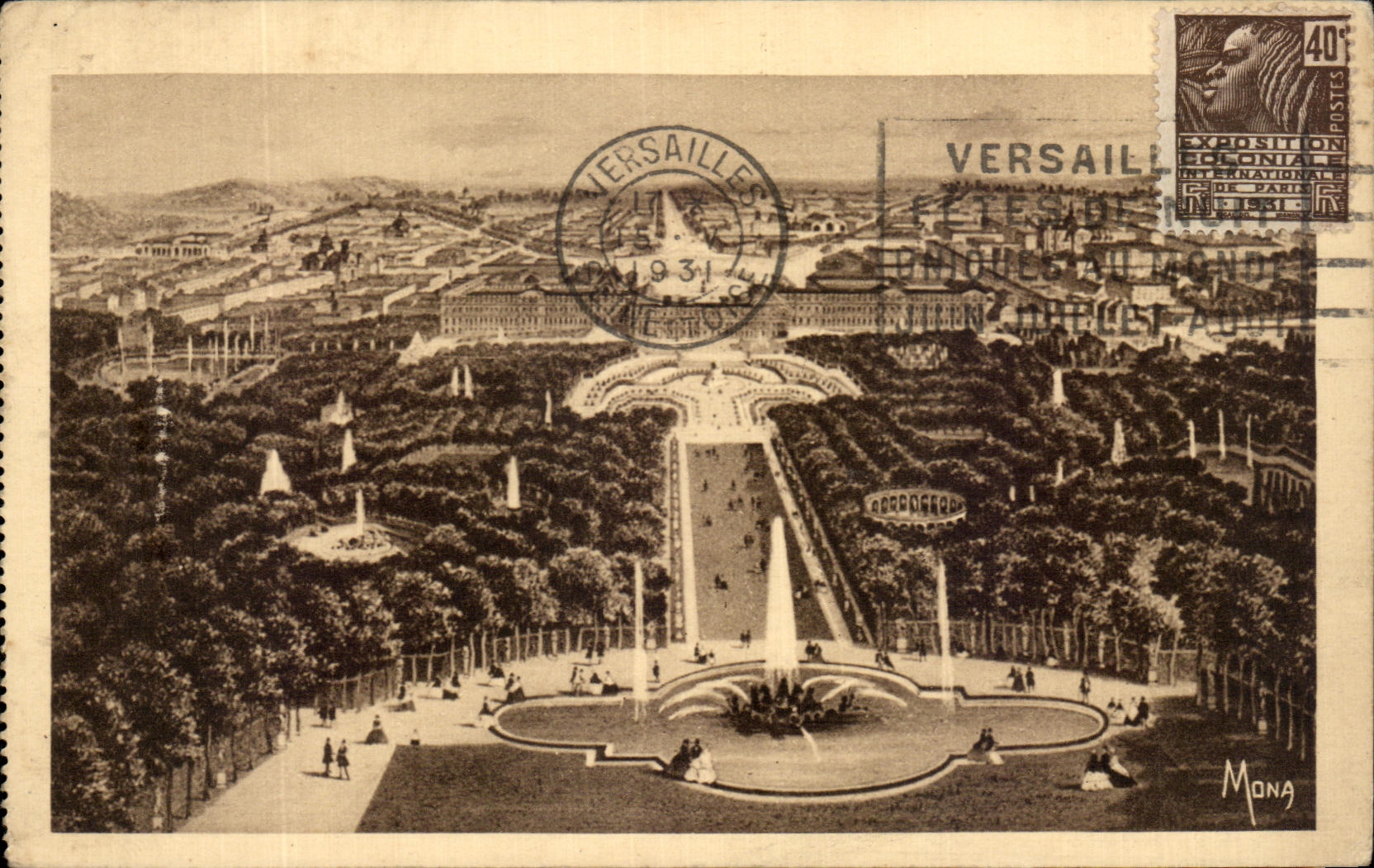 CPA Les Petits Tableaux De Versailles Le chateau et les jardins 