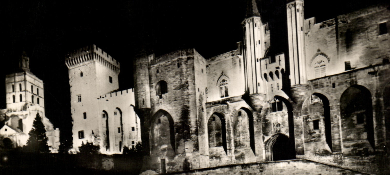 CPA Avignon Le Palais des Papes La Cathedrale de Notre Dame des Doms