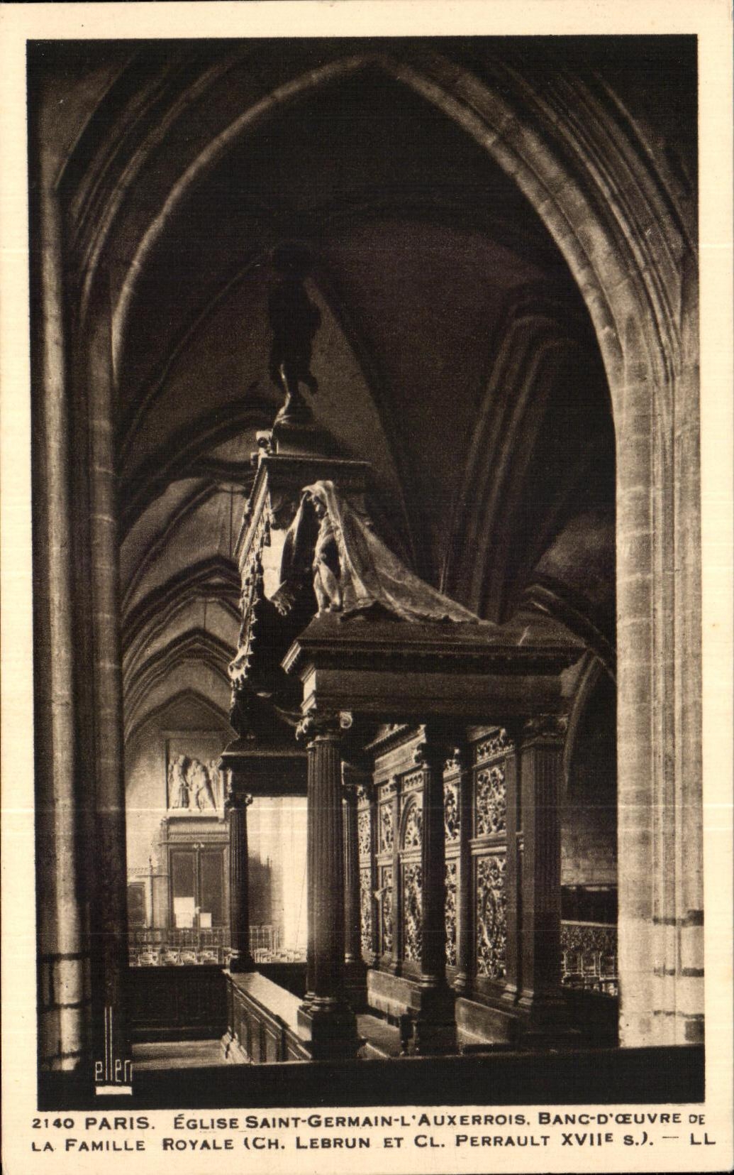 CPA Paris Church Saint Germain Auxerrois Churchwarden's pew Of the Royal family