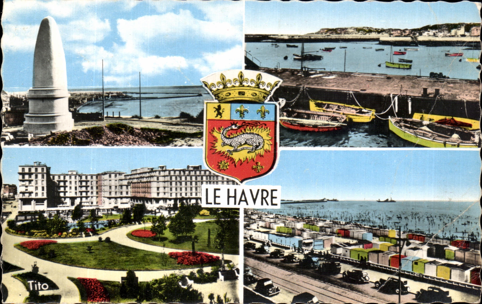 CPSM the harbor sugar loaf before port the public garden Saint Roch the beach