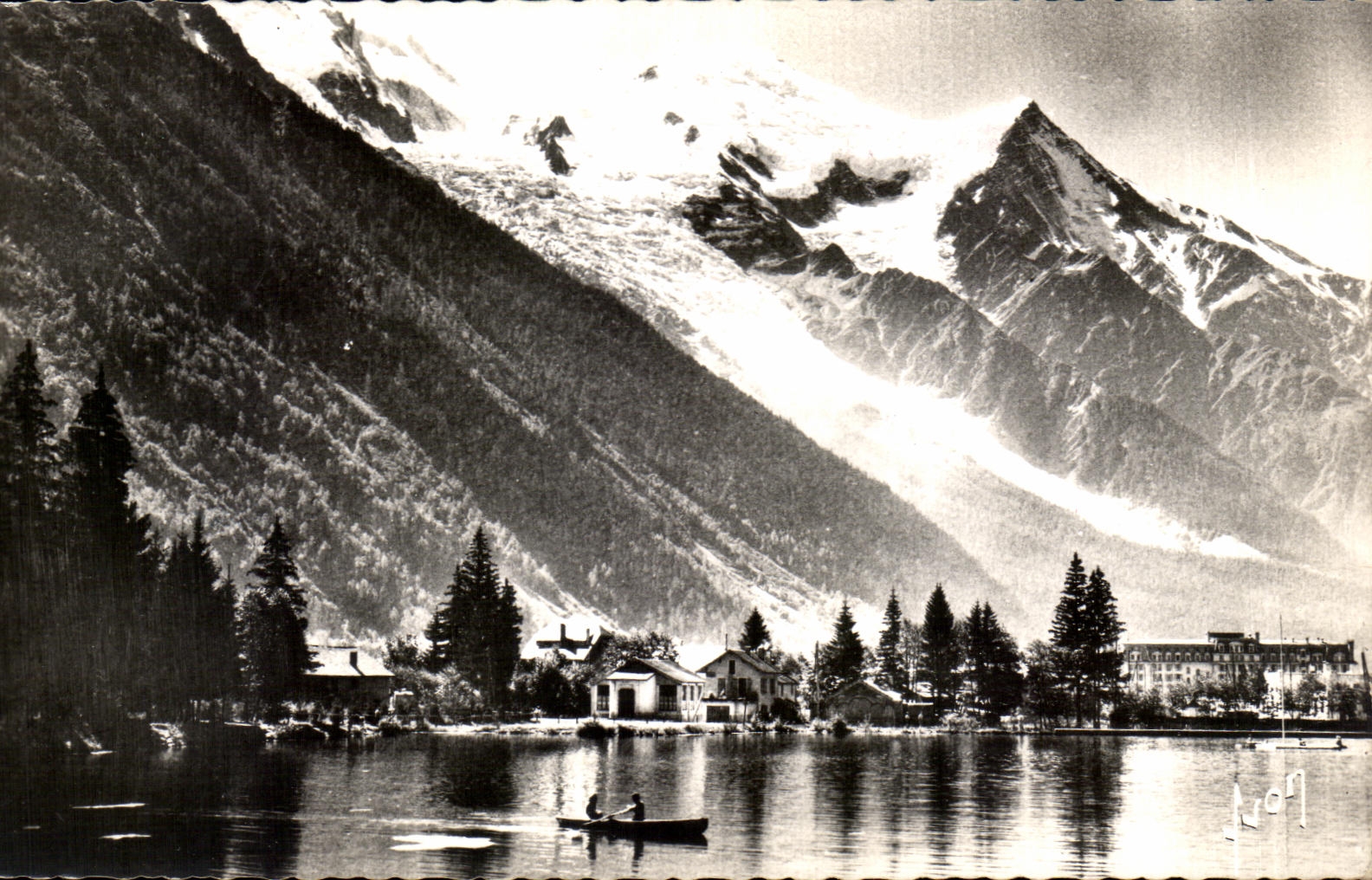 CPA Chamonix el lago el montaje Blanc la boveda y la aguja de la prueba